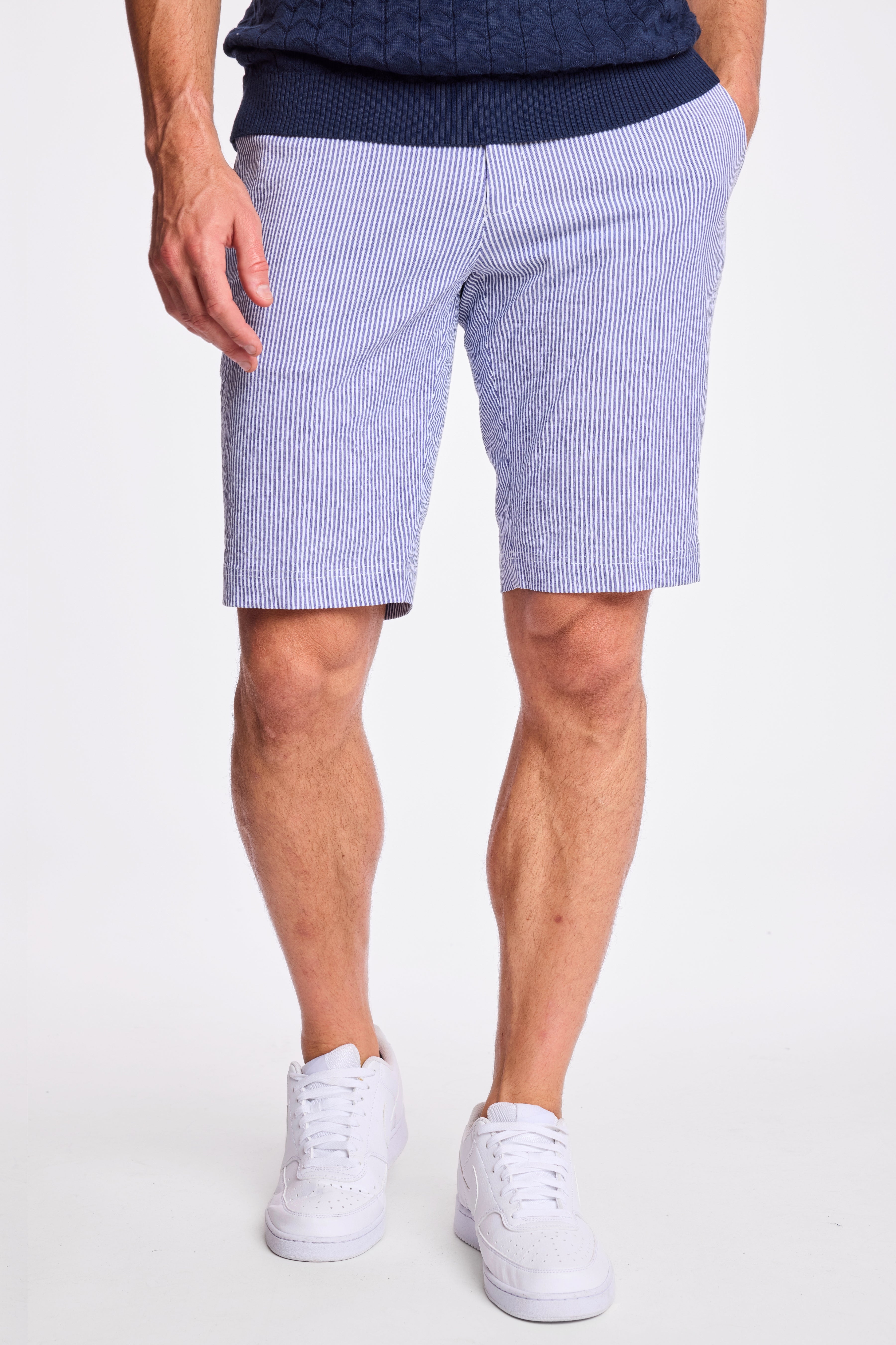 Fairview Shorts - slim - Blue Quartz Seersucker
