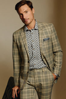  Dover Notch Jacket - slim - Blue & Grey Check