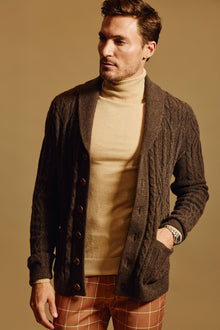  Shawl Collar Cardigan - Acorn