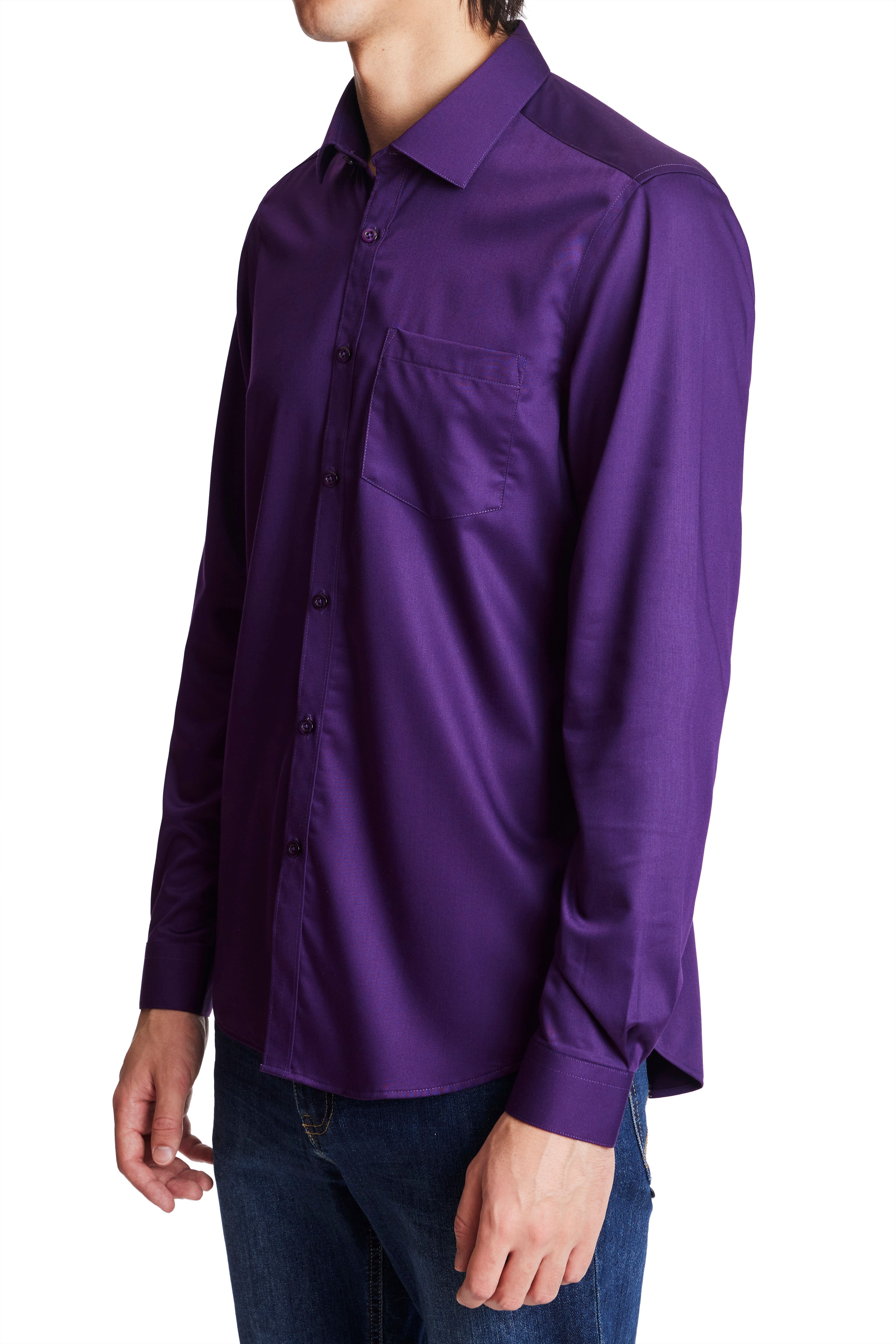 Samuel Spread Collar Shirt - Purple Lotus