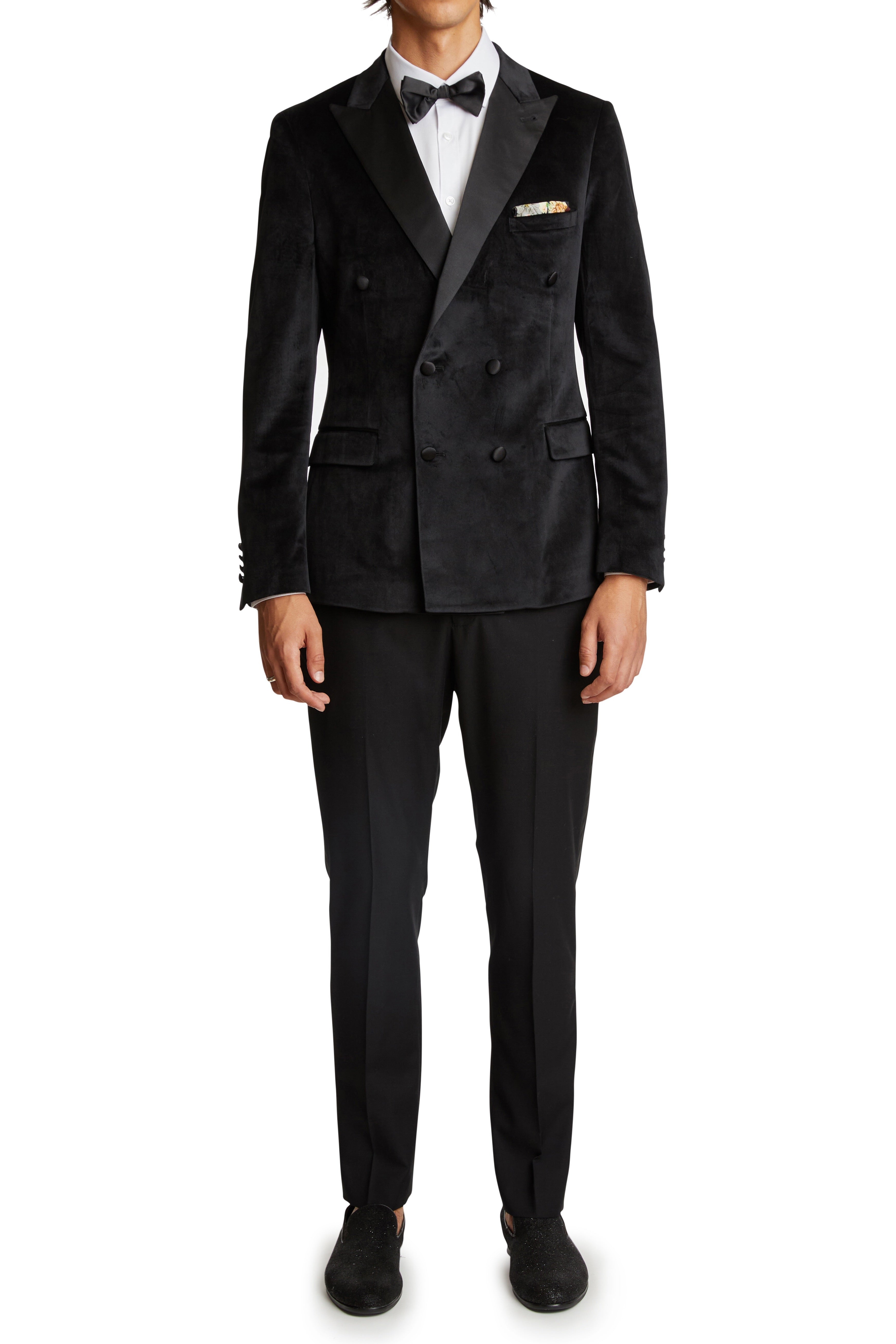 Soho Peak DB Tux Jacket - slim - Pitch Black Velvet