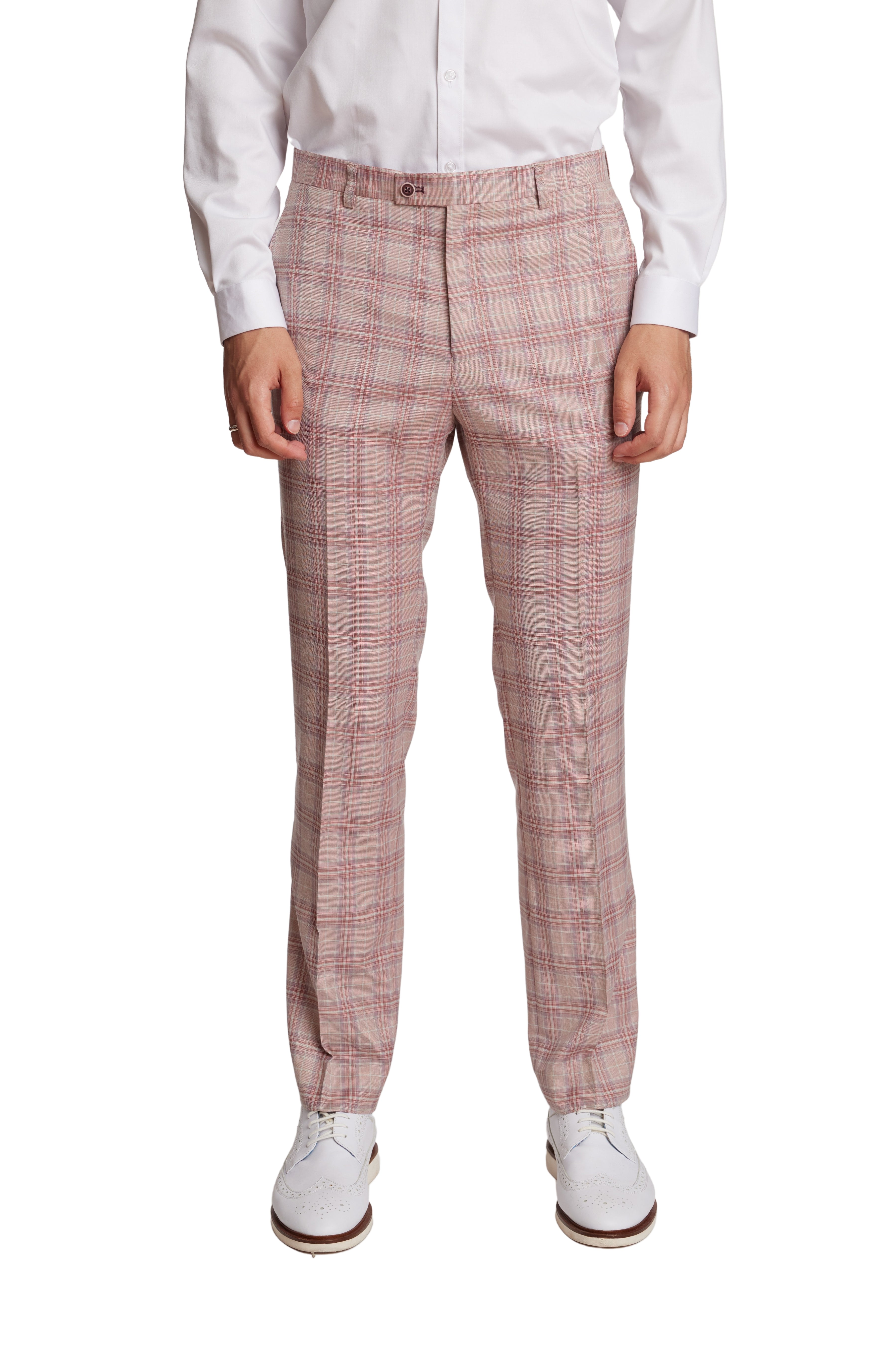 Downing Pants - slim - Pink Mauve Check