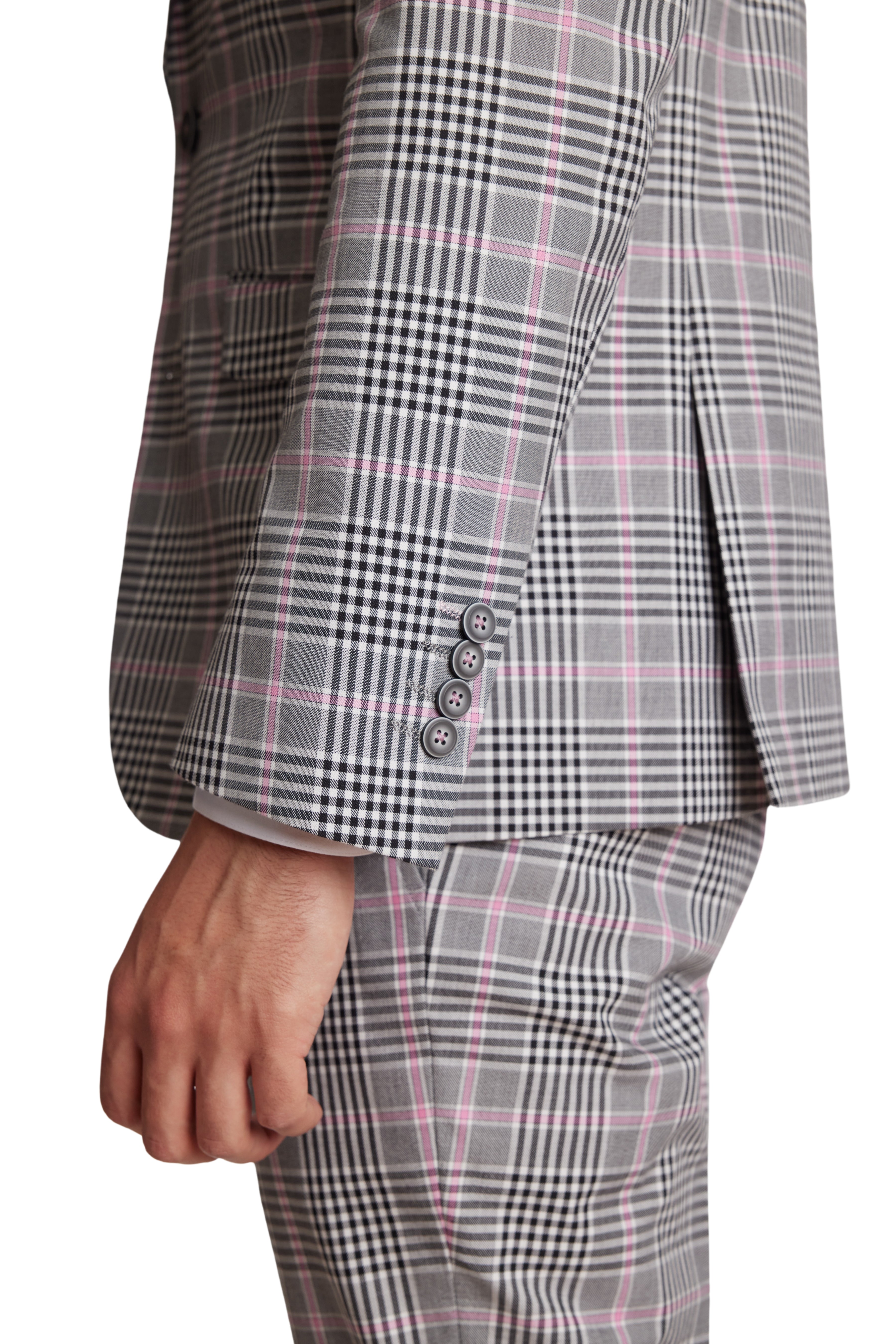 Ashton Peak Jacket - slim - Blk Wht Pink Glen Plaid