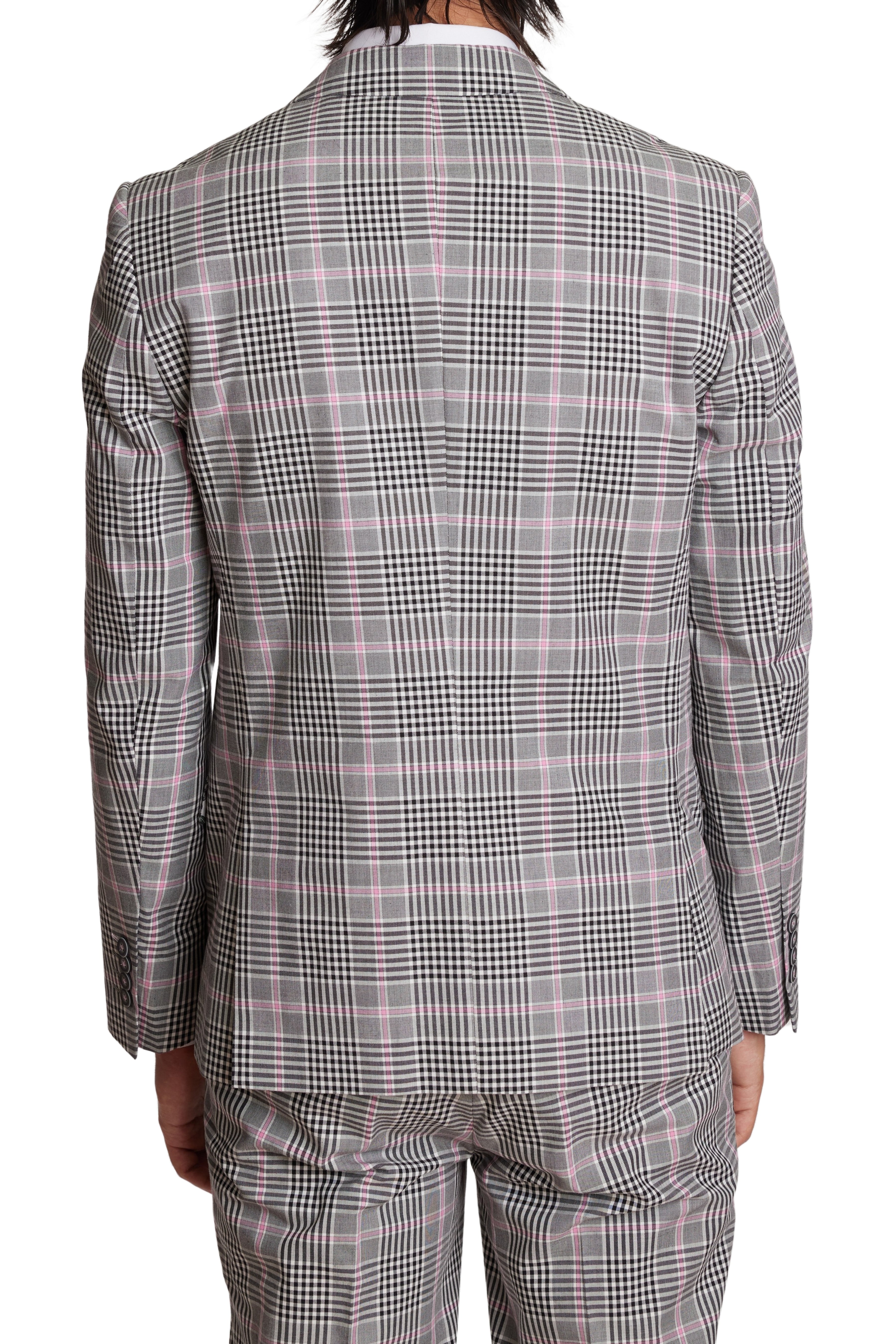 Ashton Peak Jacket - slim - Blk Wht Pink Glen Plaid