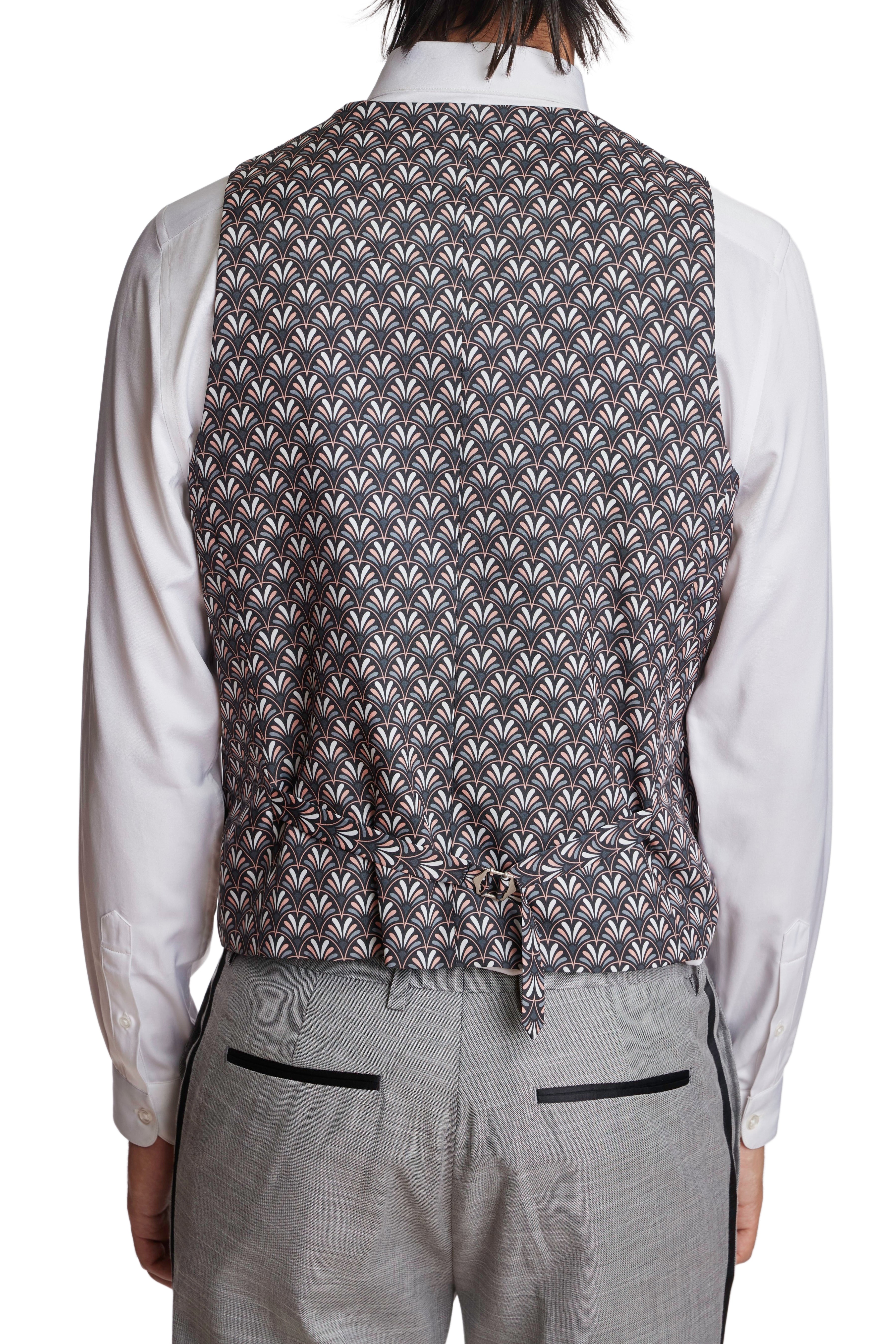 Mayfair Tux Vest - slim - Ice Grey Shark