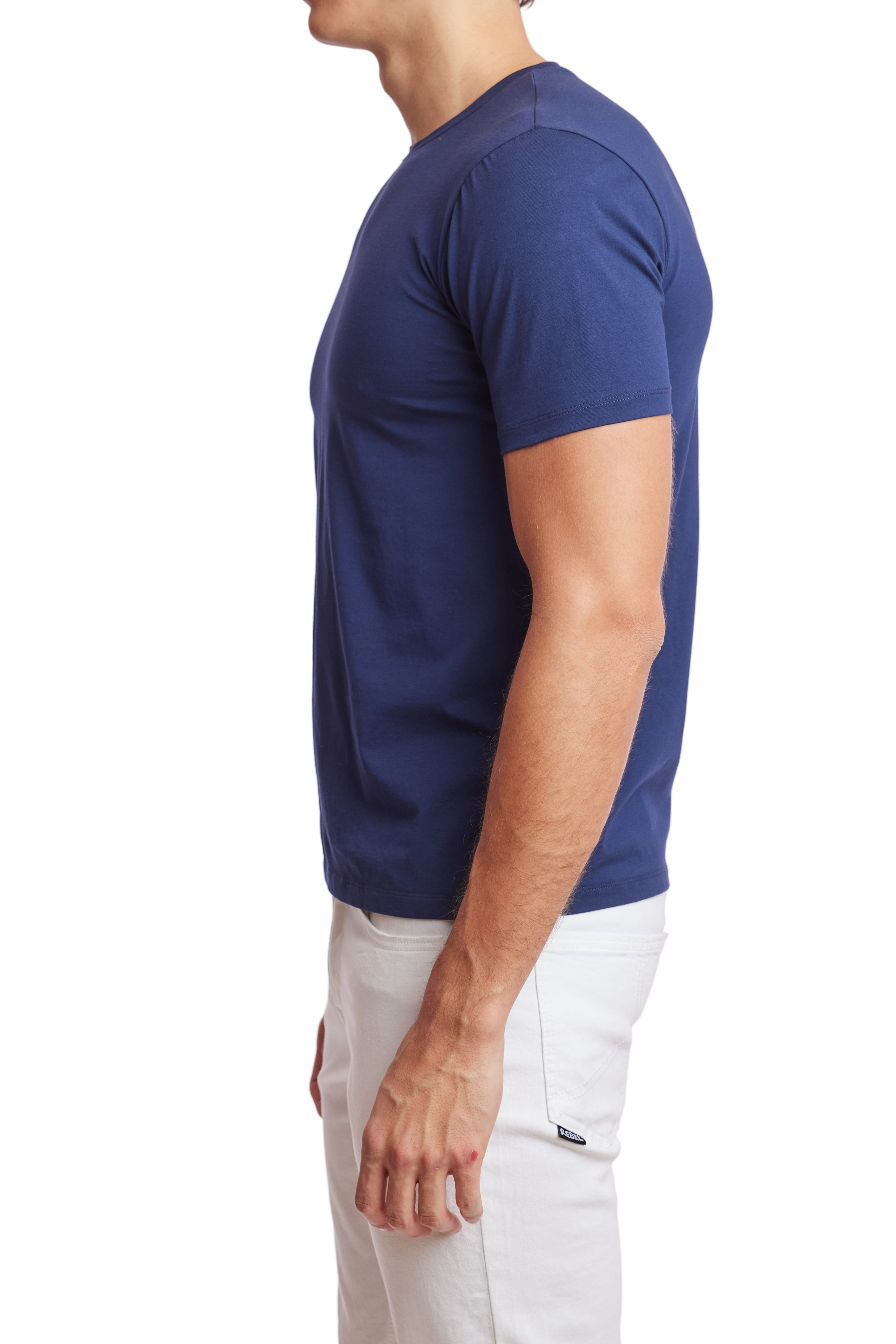 Lucas Crewneck T-Shirt - Navy Blue