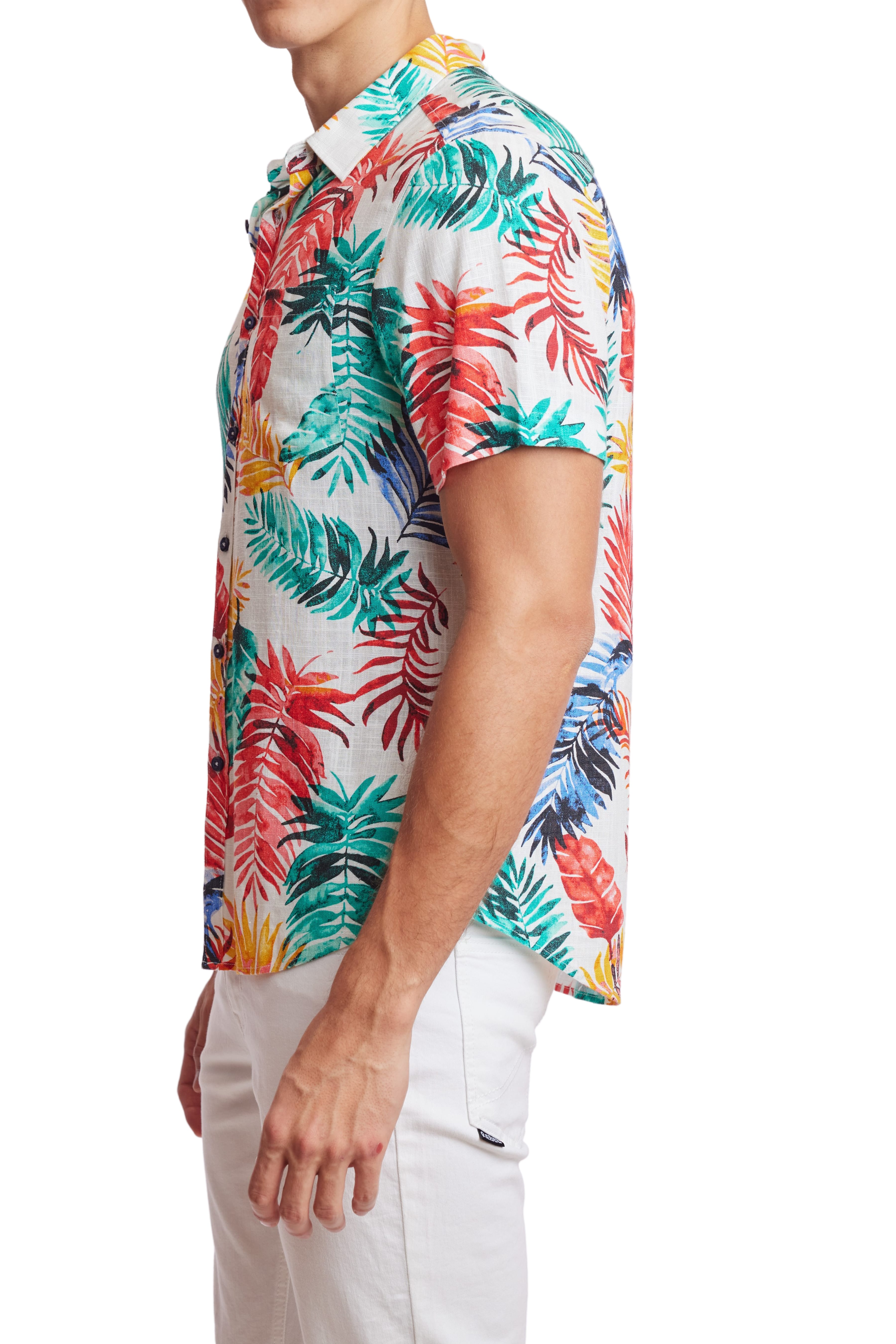 Soleil S/S Shirt - Multicolor Leaves