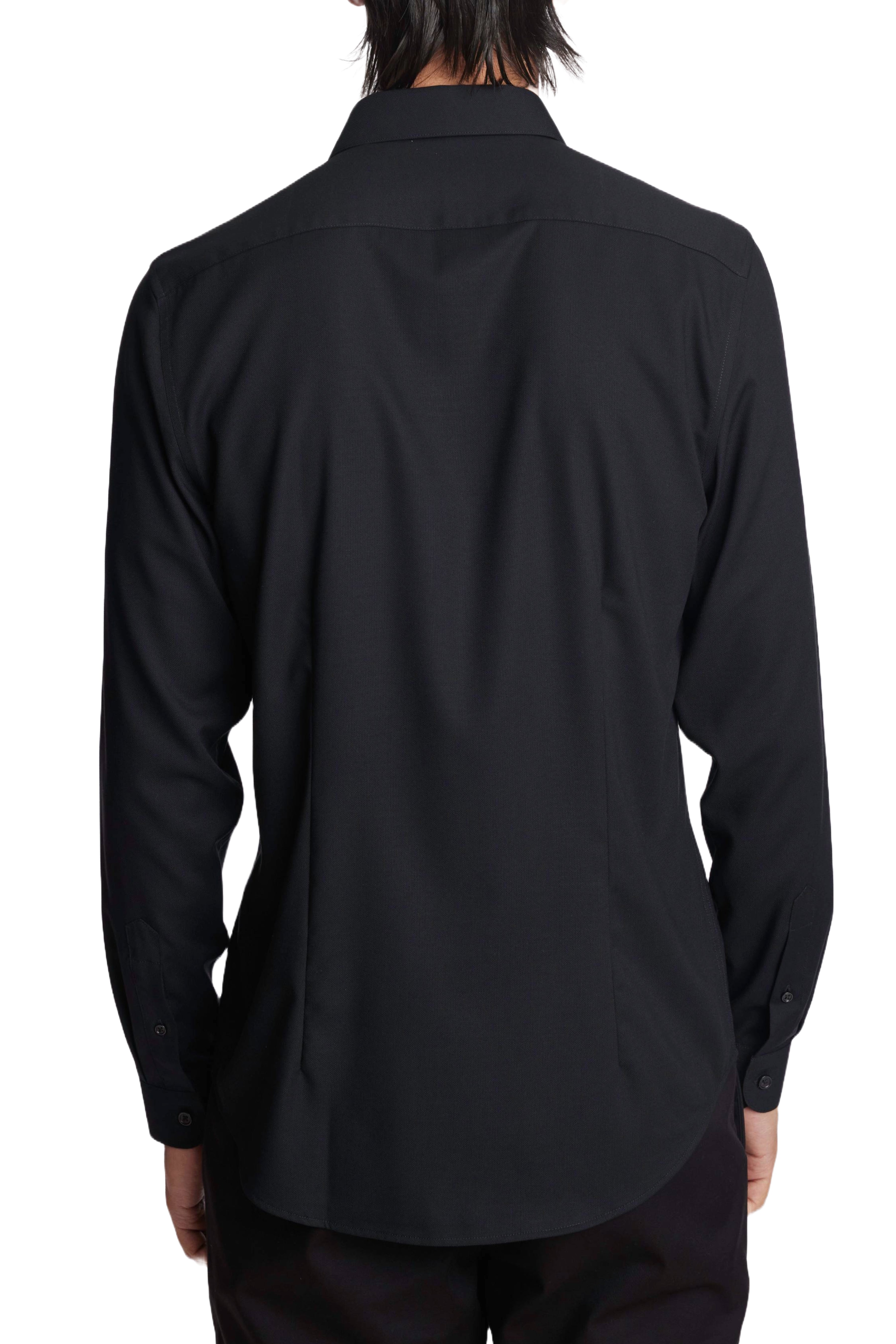 Samuel Spread Collar Shirt - All Black