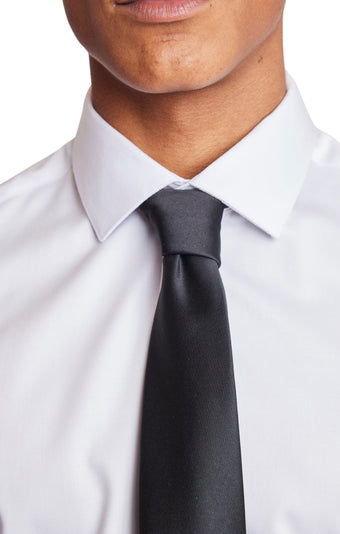 Stanley Knit Tie - Black Satin