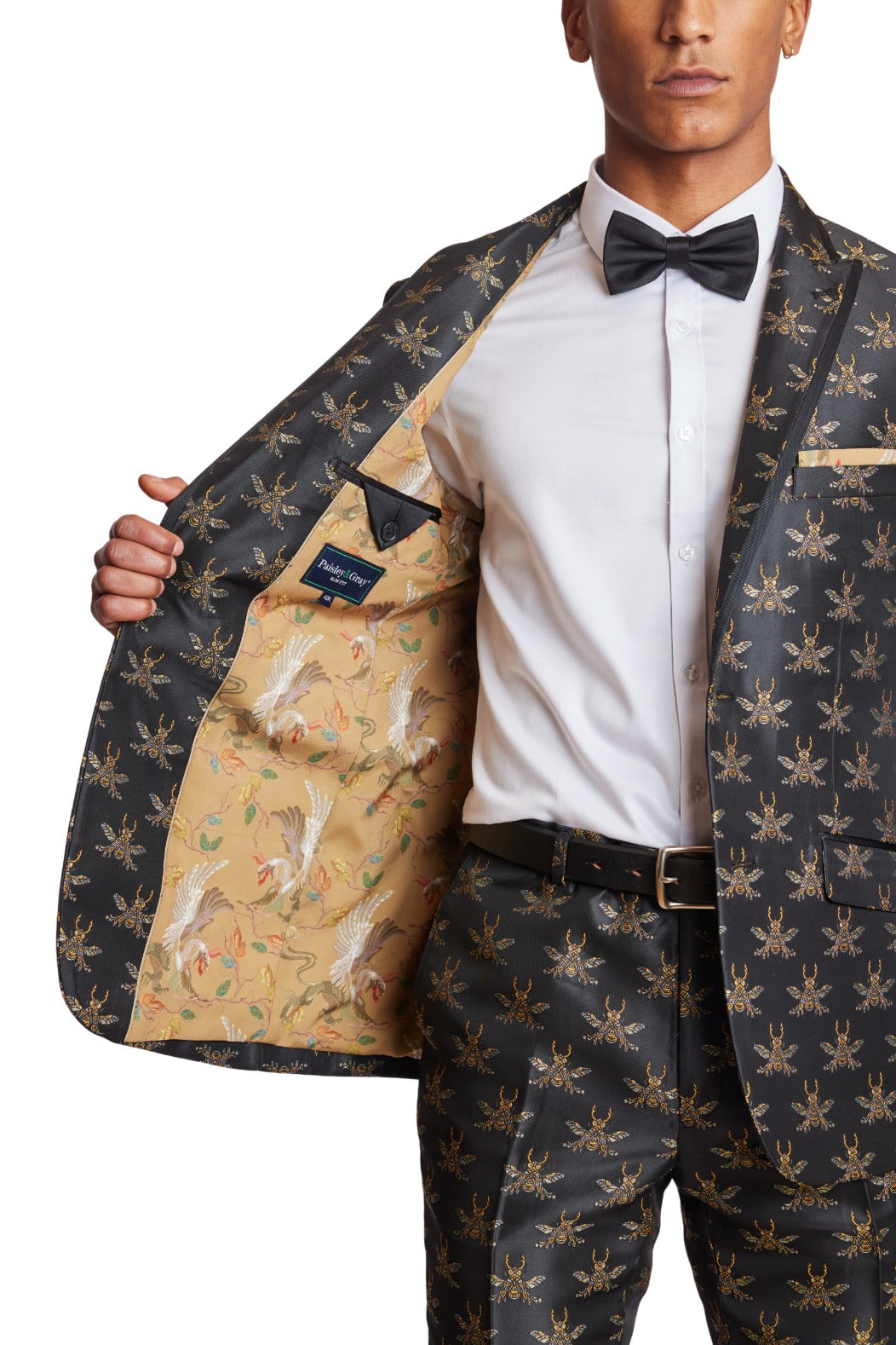 Grosvenor Peak Tux Jacket - slim - Black Bees