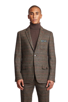  Bromley Notch Jacket - slim - Hunter Orange Herringbone