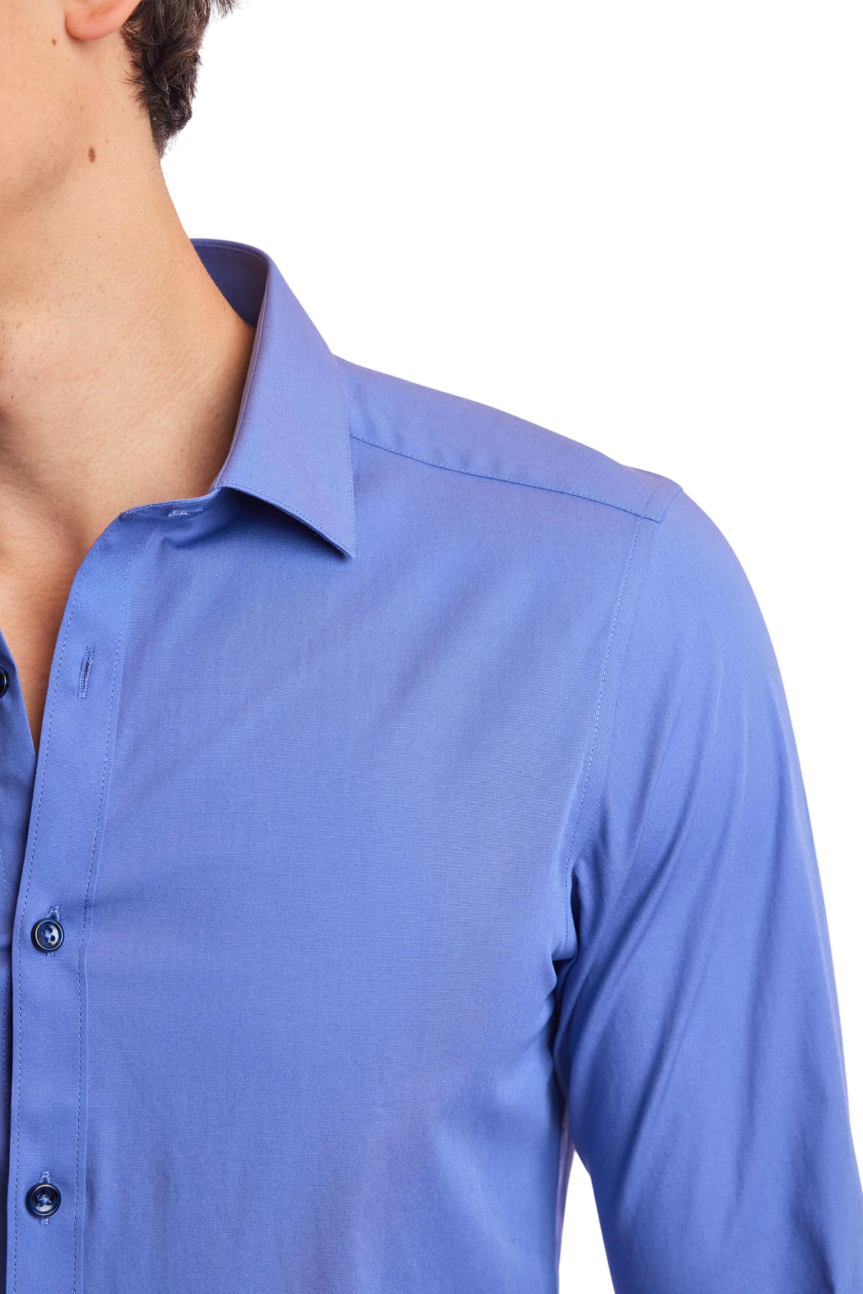 Samuel Spread Collar Shirt - Blue