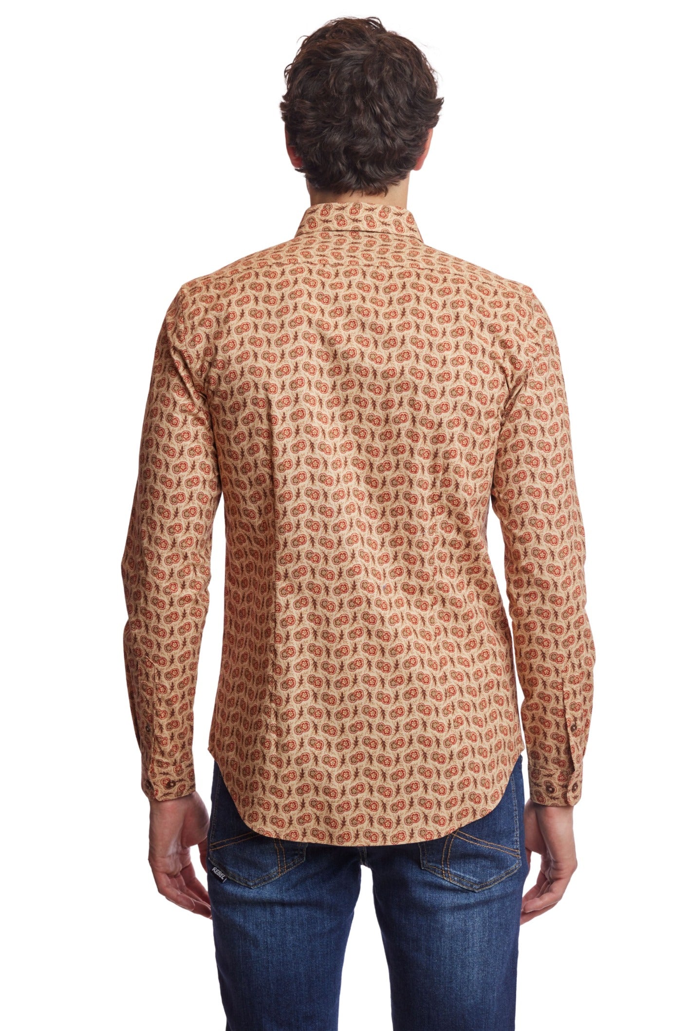 Brian Button Down Shirt - Lt Camel Brown