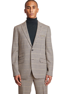  Ashton Peak Jacket - slim - Brown Green Houndstooth