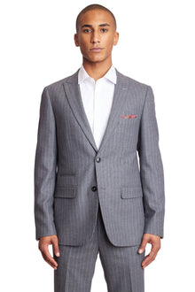  Ashton Peak Jacket - slim - Lt Grey Pinstripe Flannel