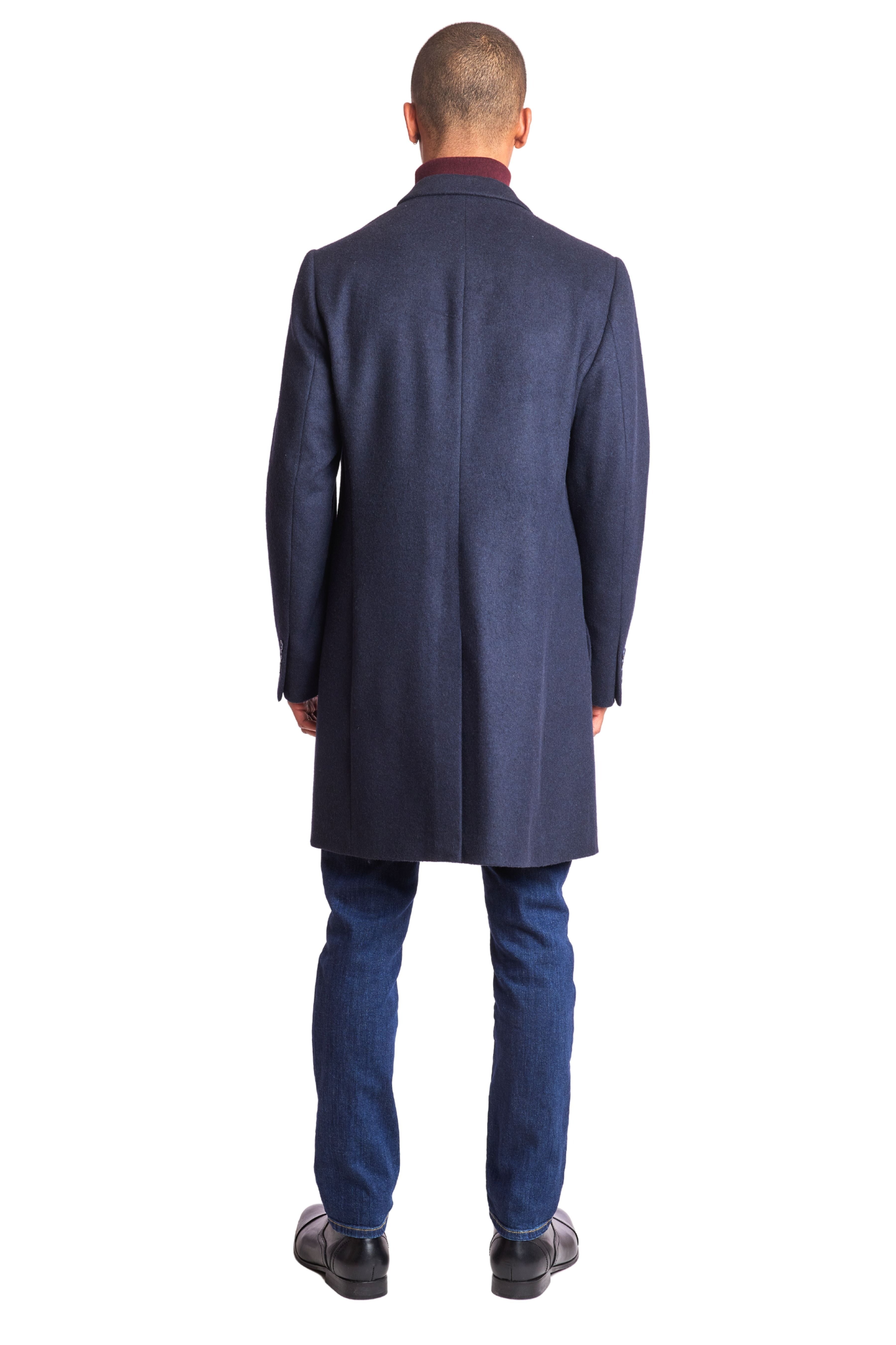 Notch Topcoat - slim - Dark Navy Soft Touch