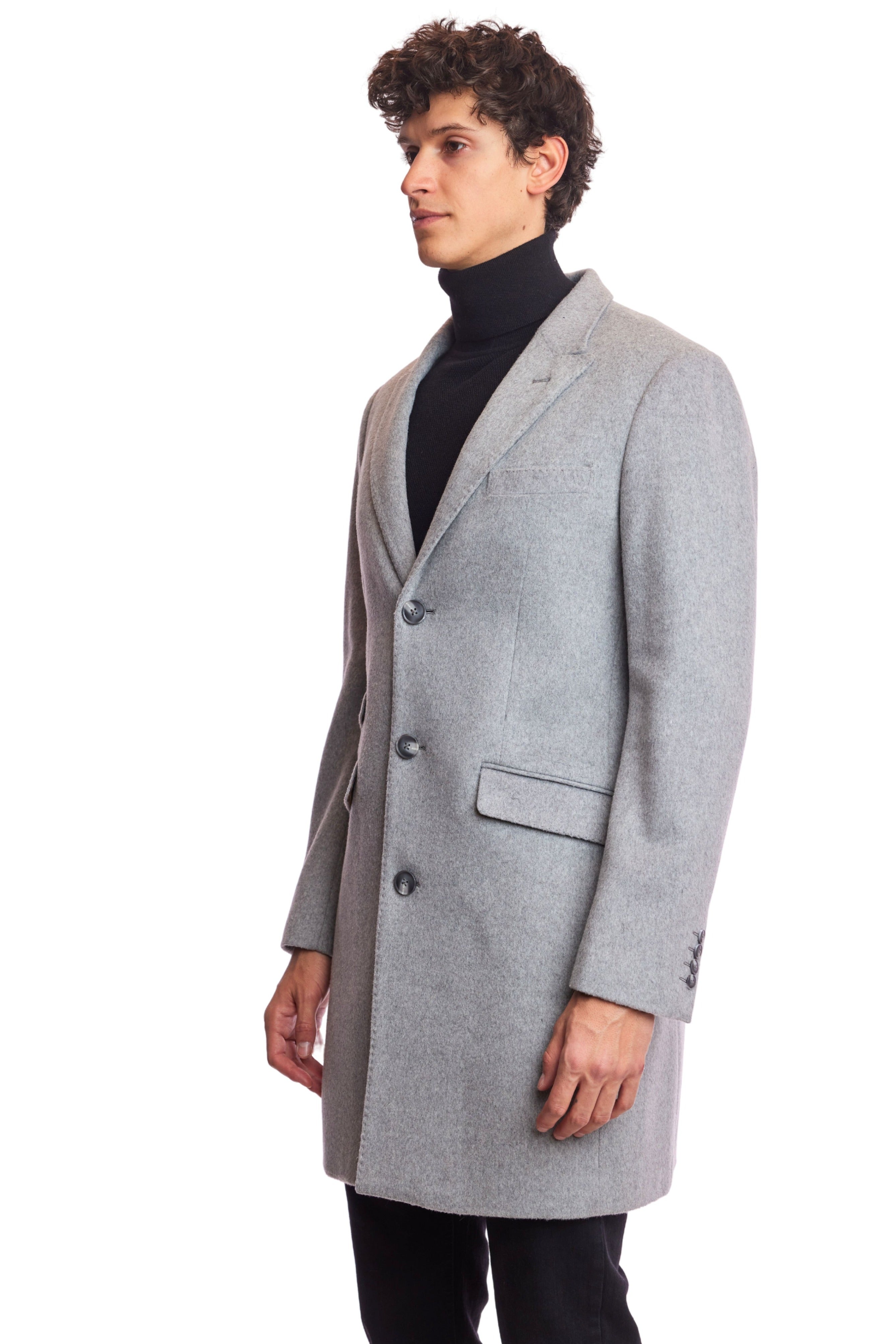 Peak Topcoat - slim - Grey Soft Touch