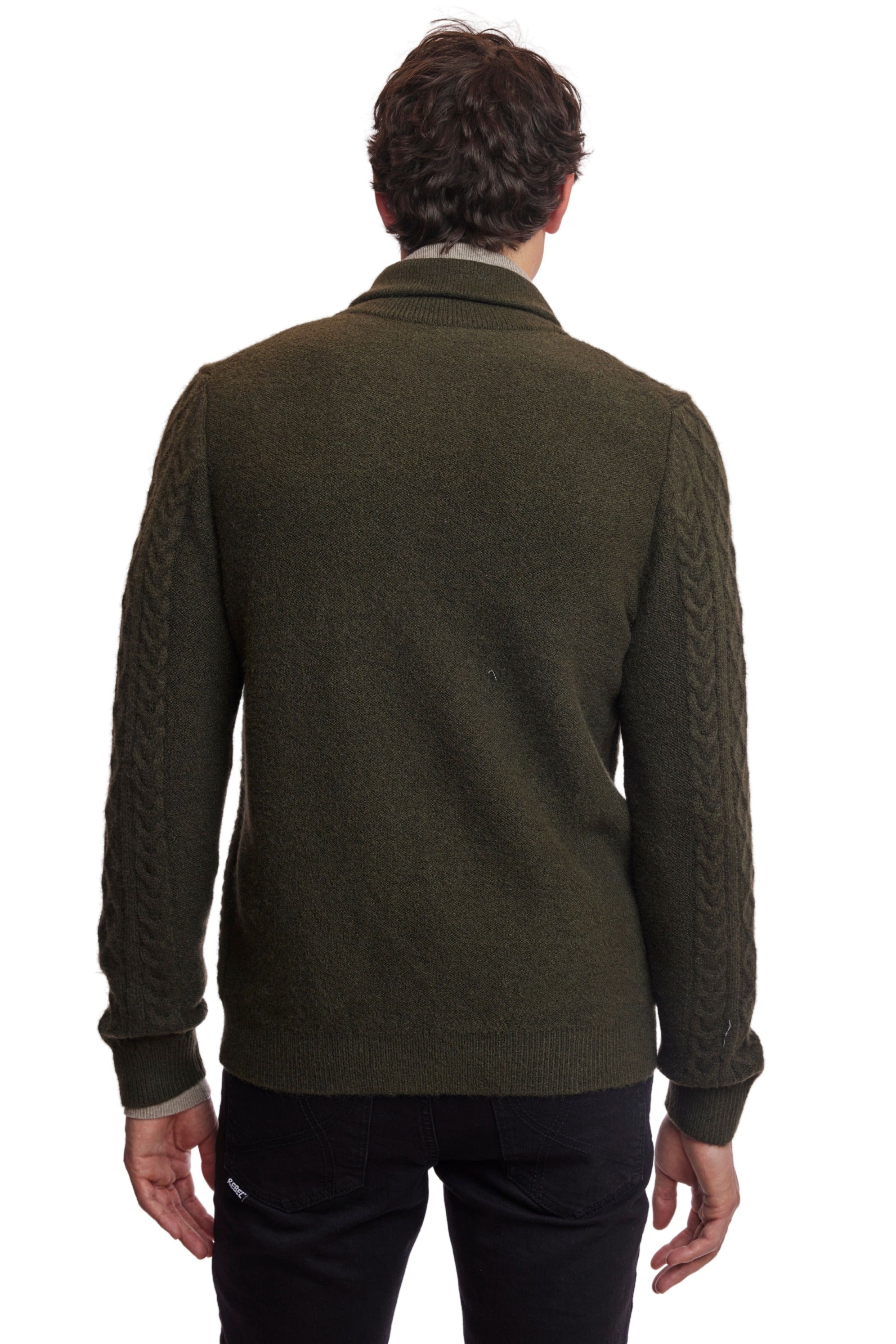 Toggle Cable Cardigan - Fern