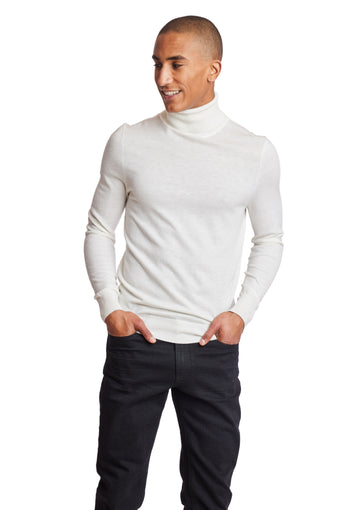 Luxe Fine Gauge Turtleneck - Ivory