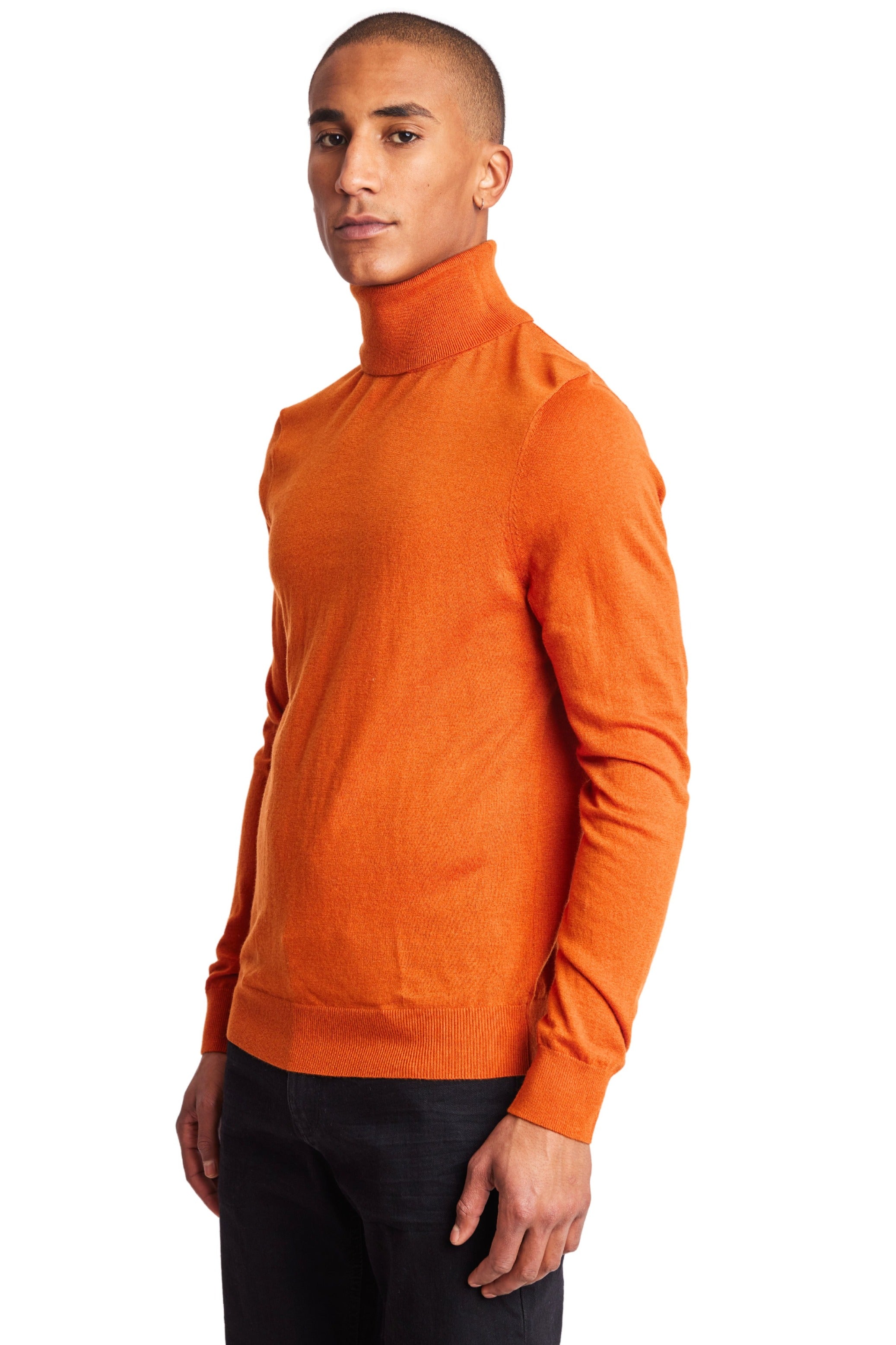 Luxe Fine Gauge Turtleneck - Marmalade