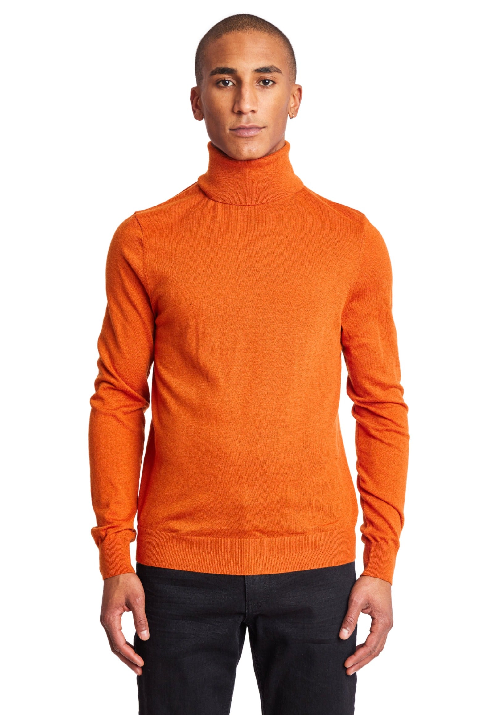 Luxe Fine Gauge Turtleneck - Marmalade