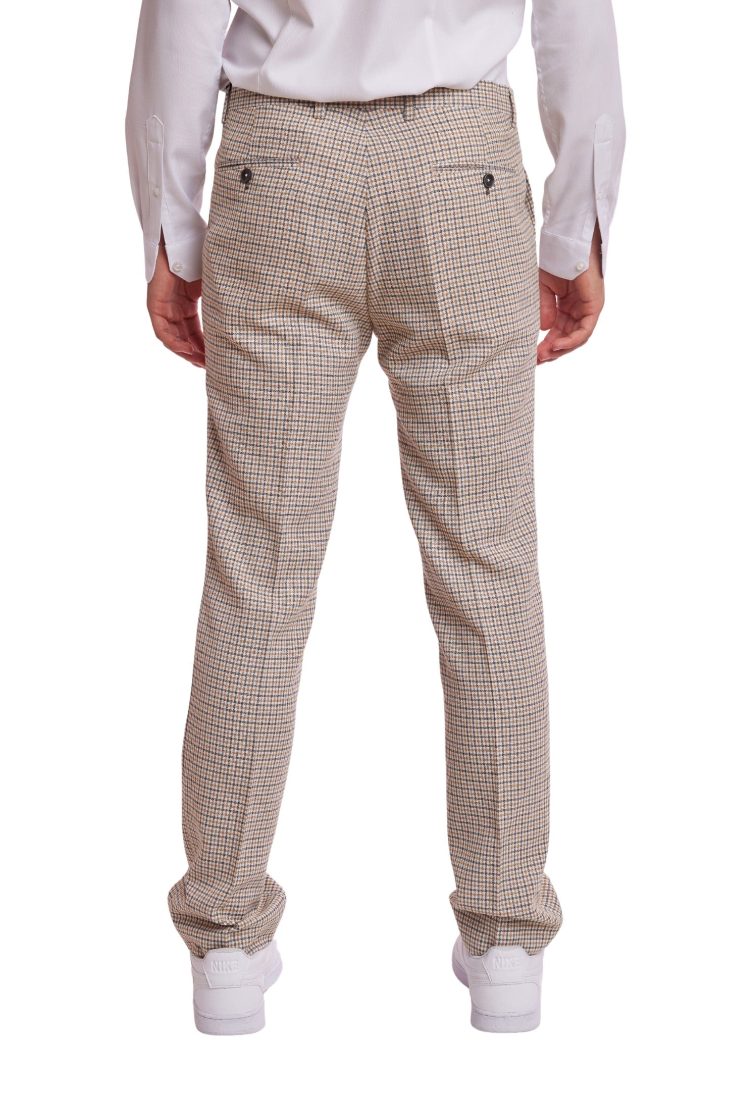 Downing Pants - slim - Grey Wht Yell Gingham