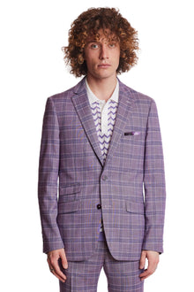  Dover Notch Jacket  - slim - Lilac White Blue Check