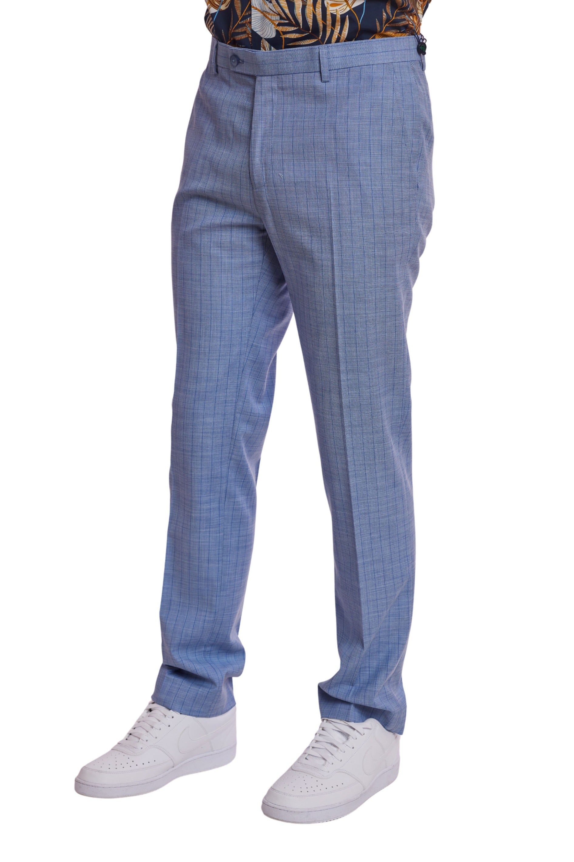 Downing Pants - slim - French Blue Stripes