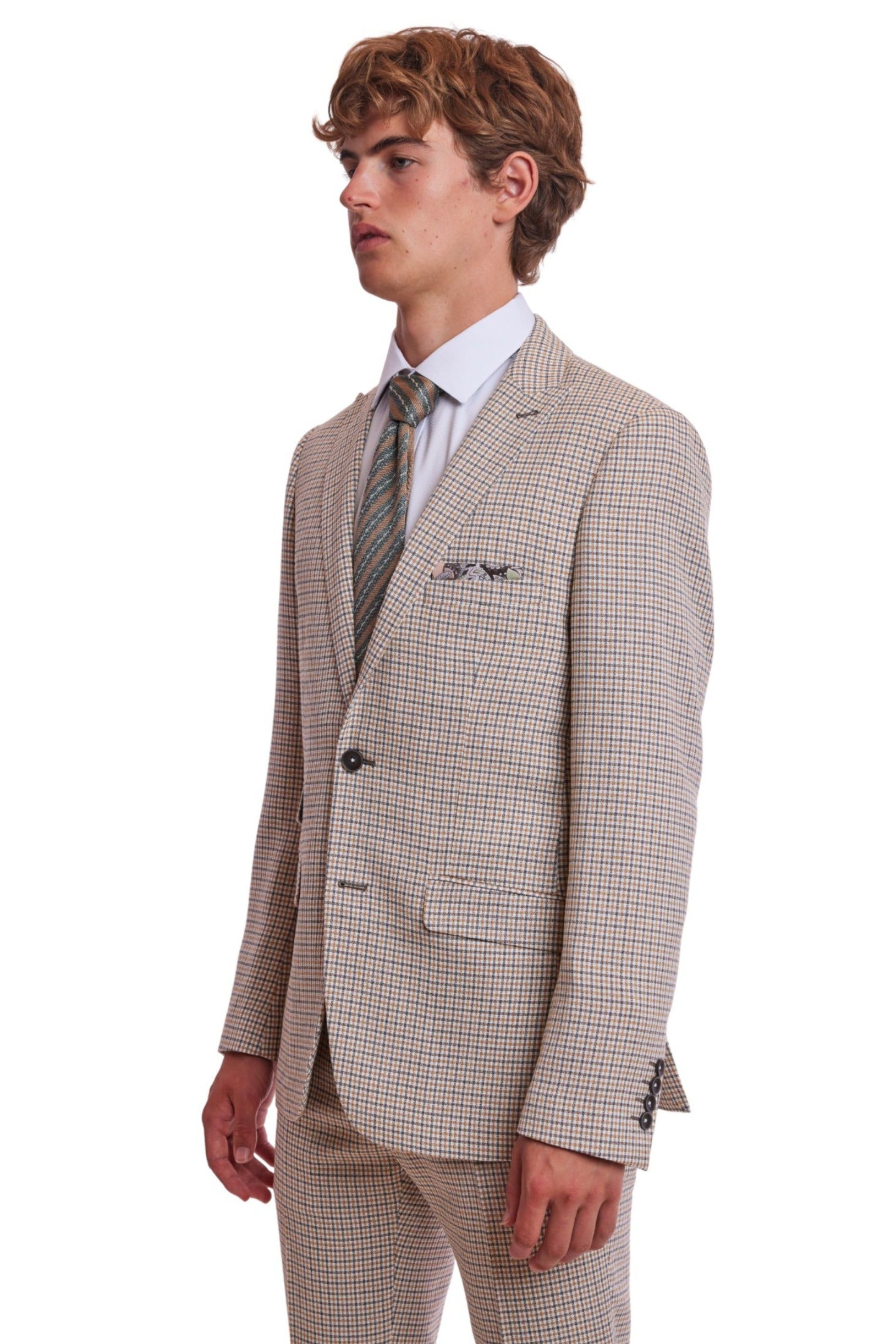 Ashton Peak Jacket - slim - Grey Wht Yell Gingham