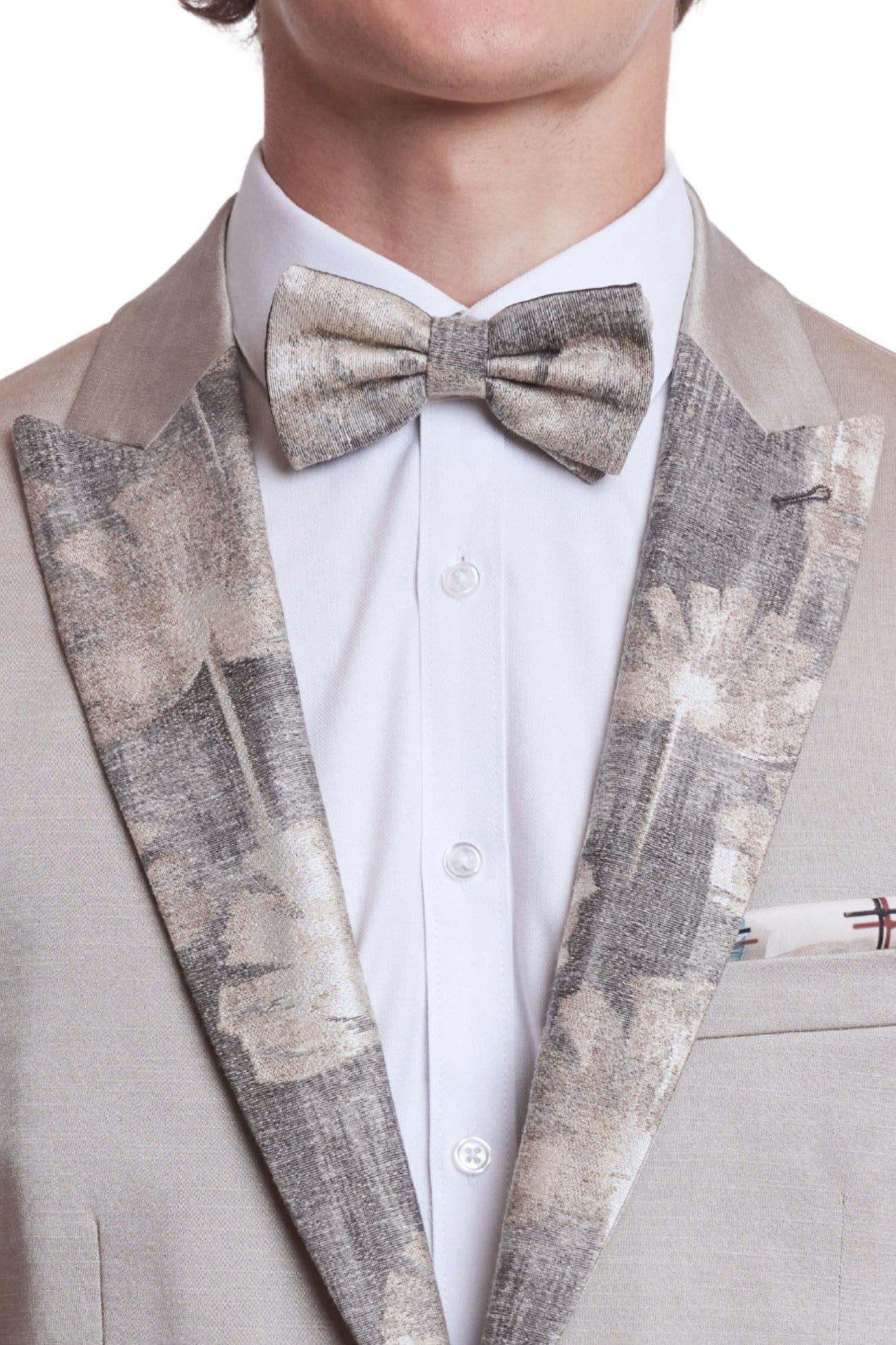 Bradley Bow Tie - Beige Haze Floral