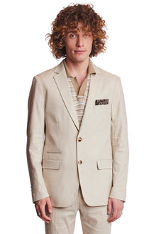  Dover Notch Jacket - slim - Tan Linen