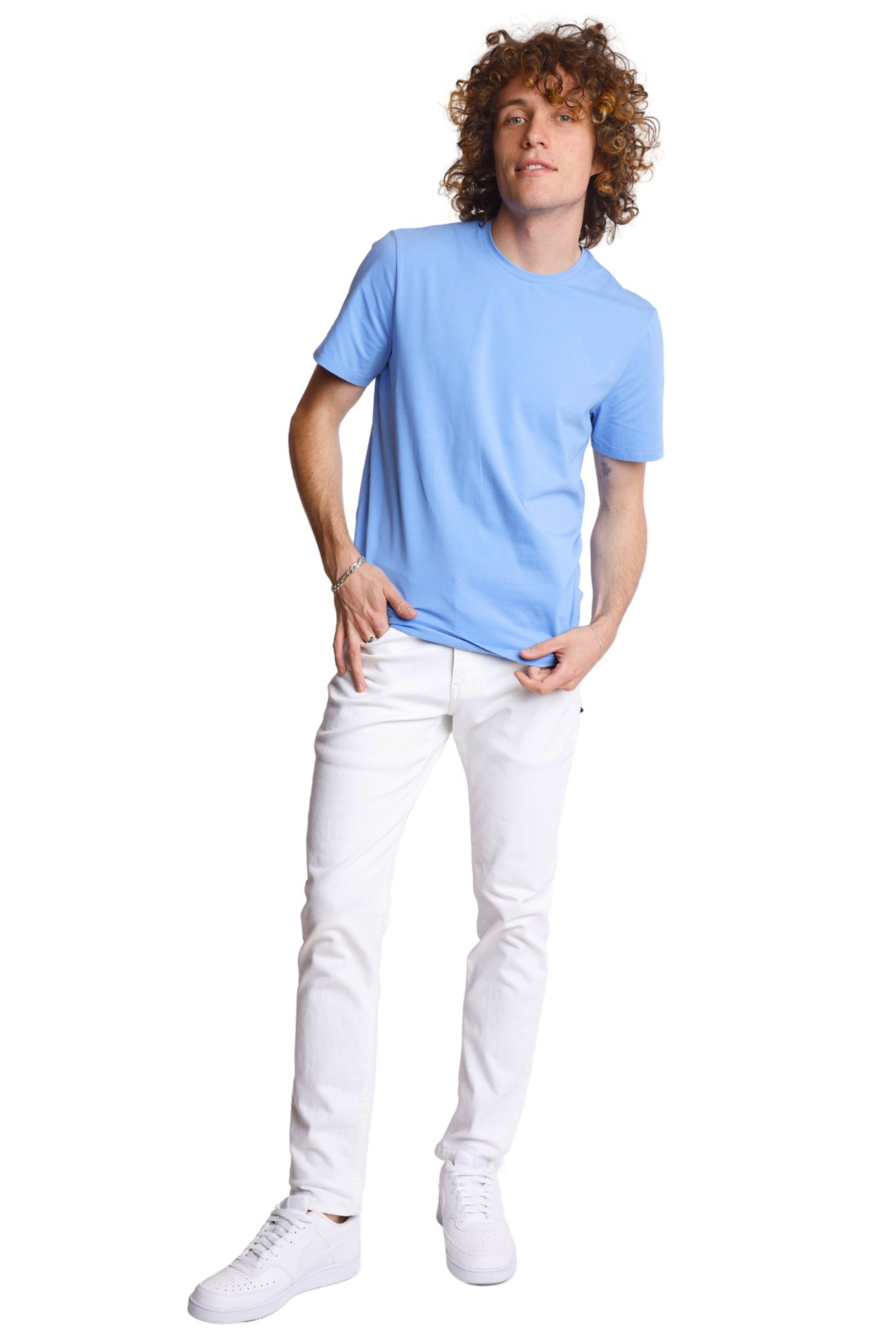 Lucas Crewneck T-Shirt - Easy Blue