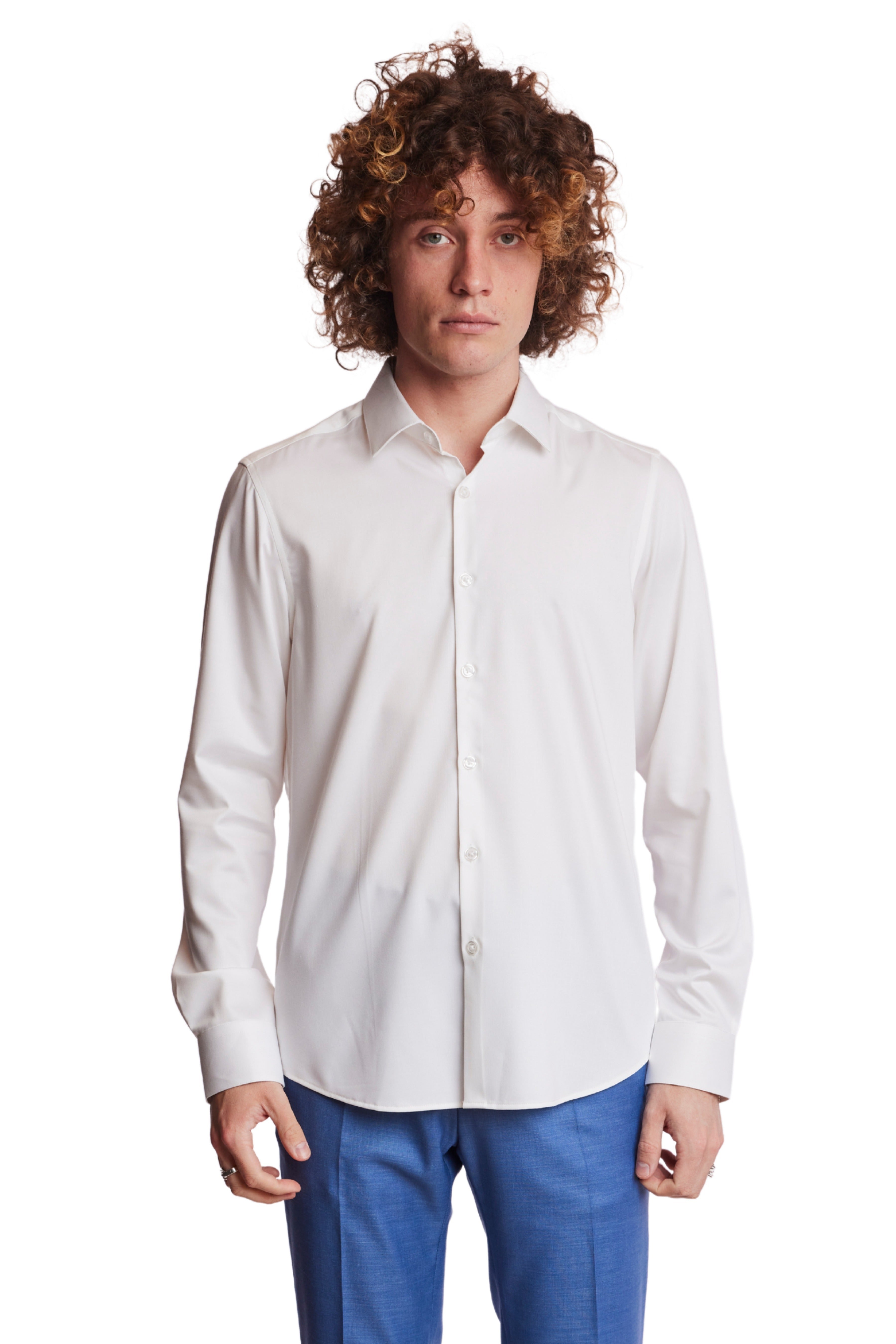 Parker Pointed Collar Shirt - White