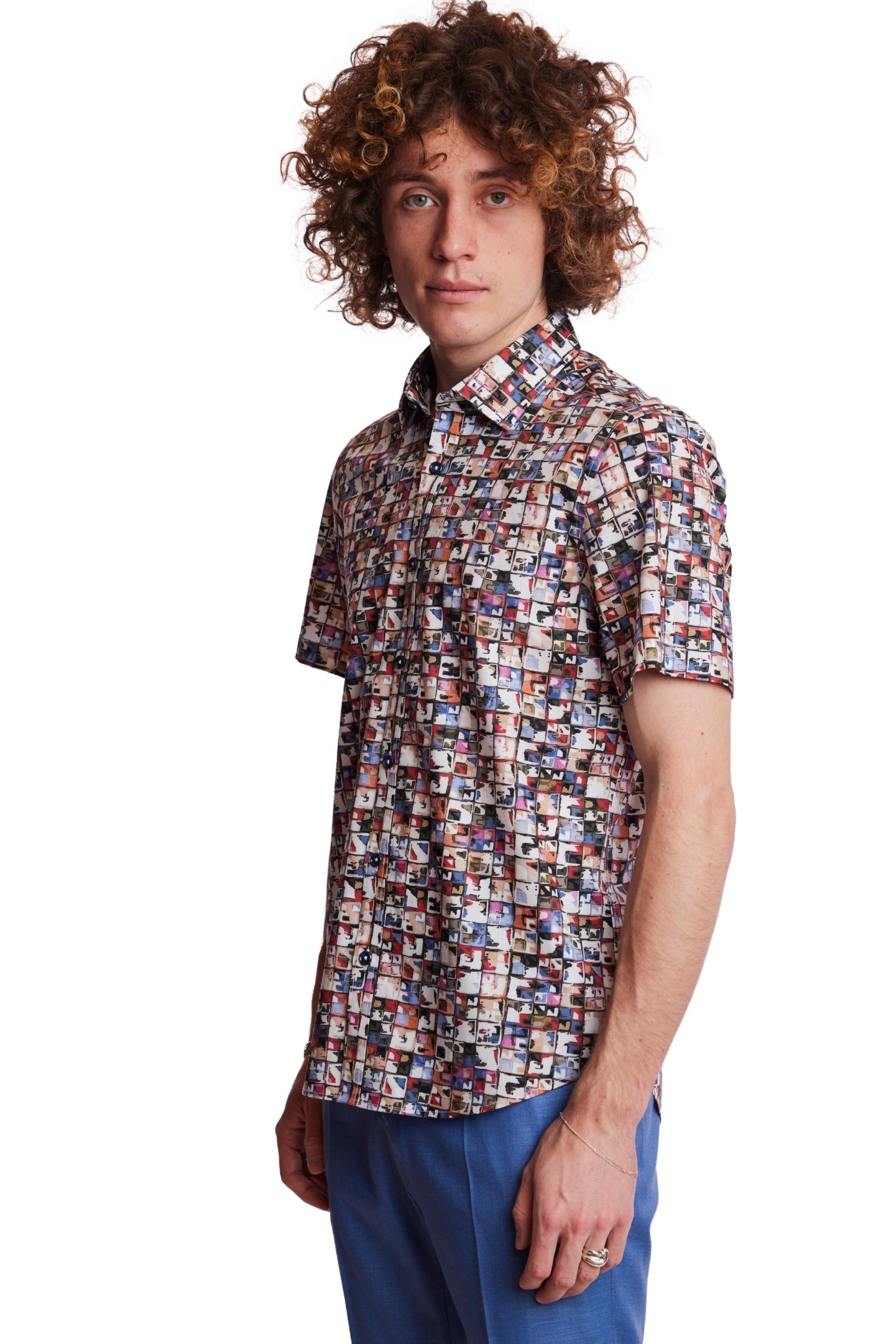 S/S Sawyer shirt - Colorful Squares