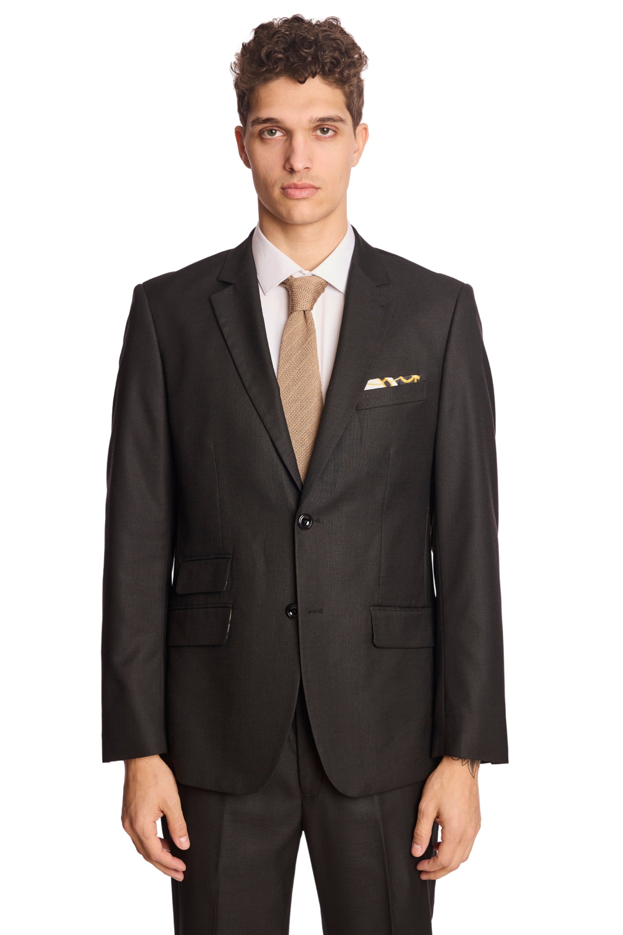 Modern Fit - Dover Notch Jacket - Soft Black Shark