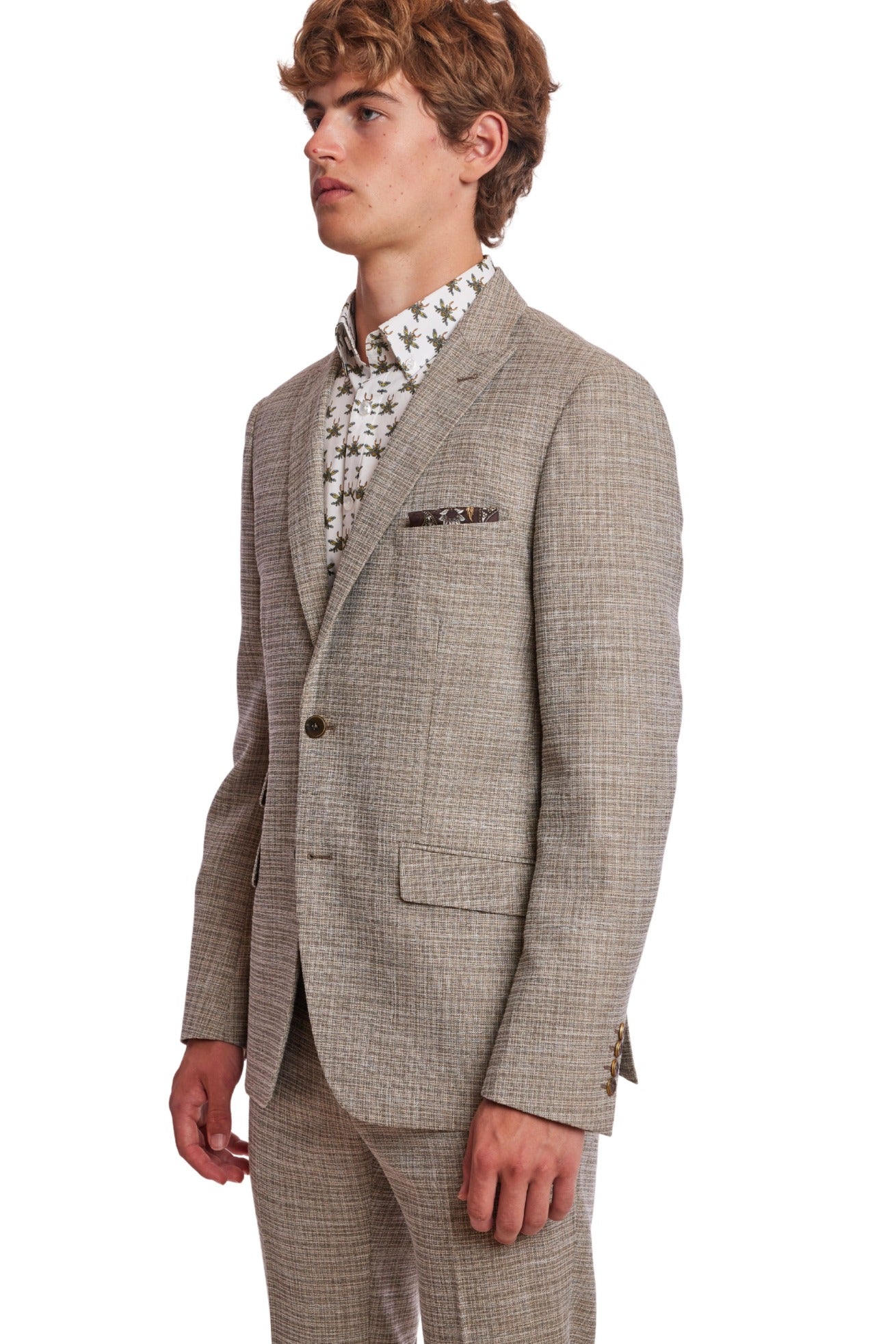 Ashton Peak Jacket - slim - Sage Cream Texture