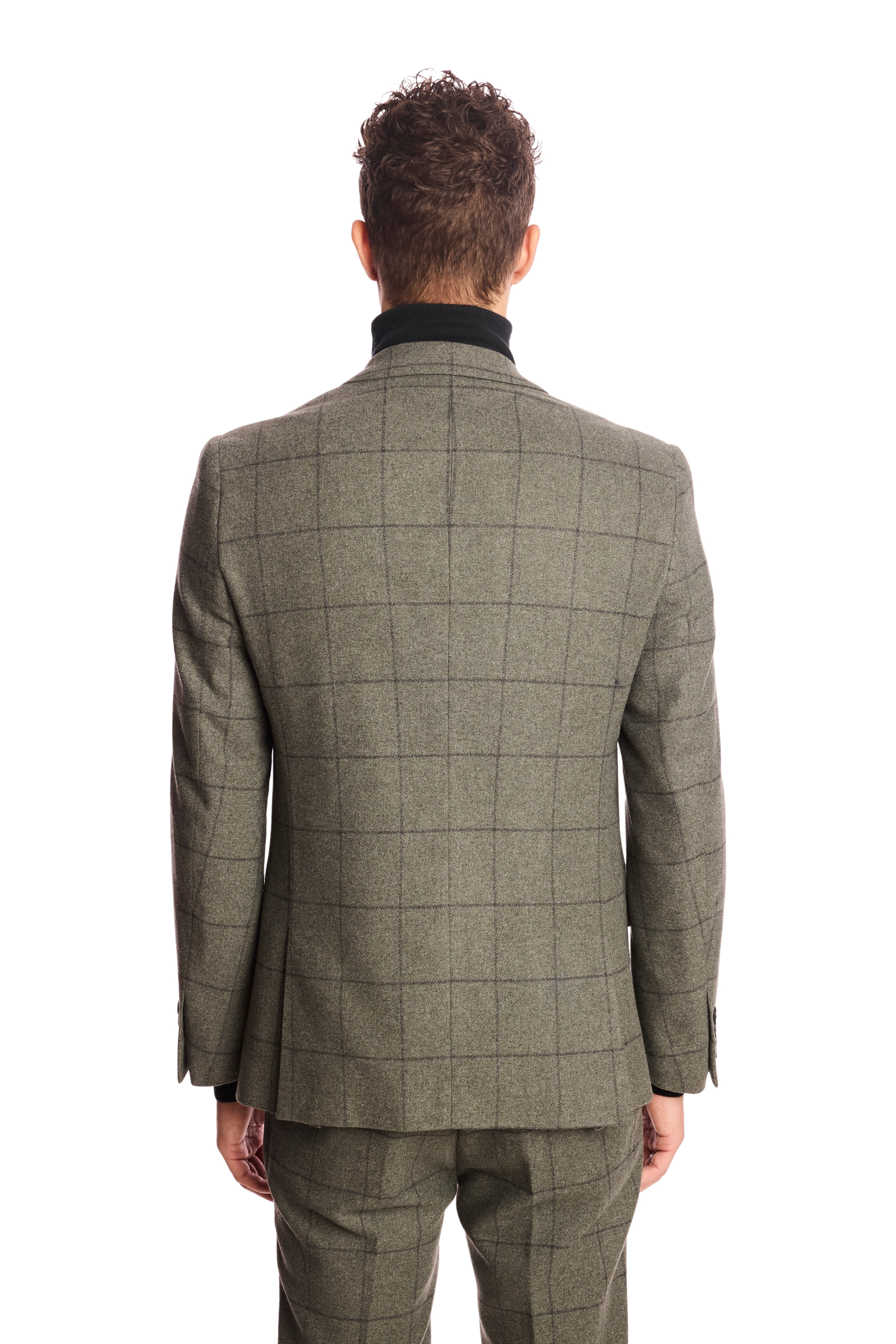 Dover Notch Jacket - slim - Sage Windowpane