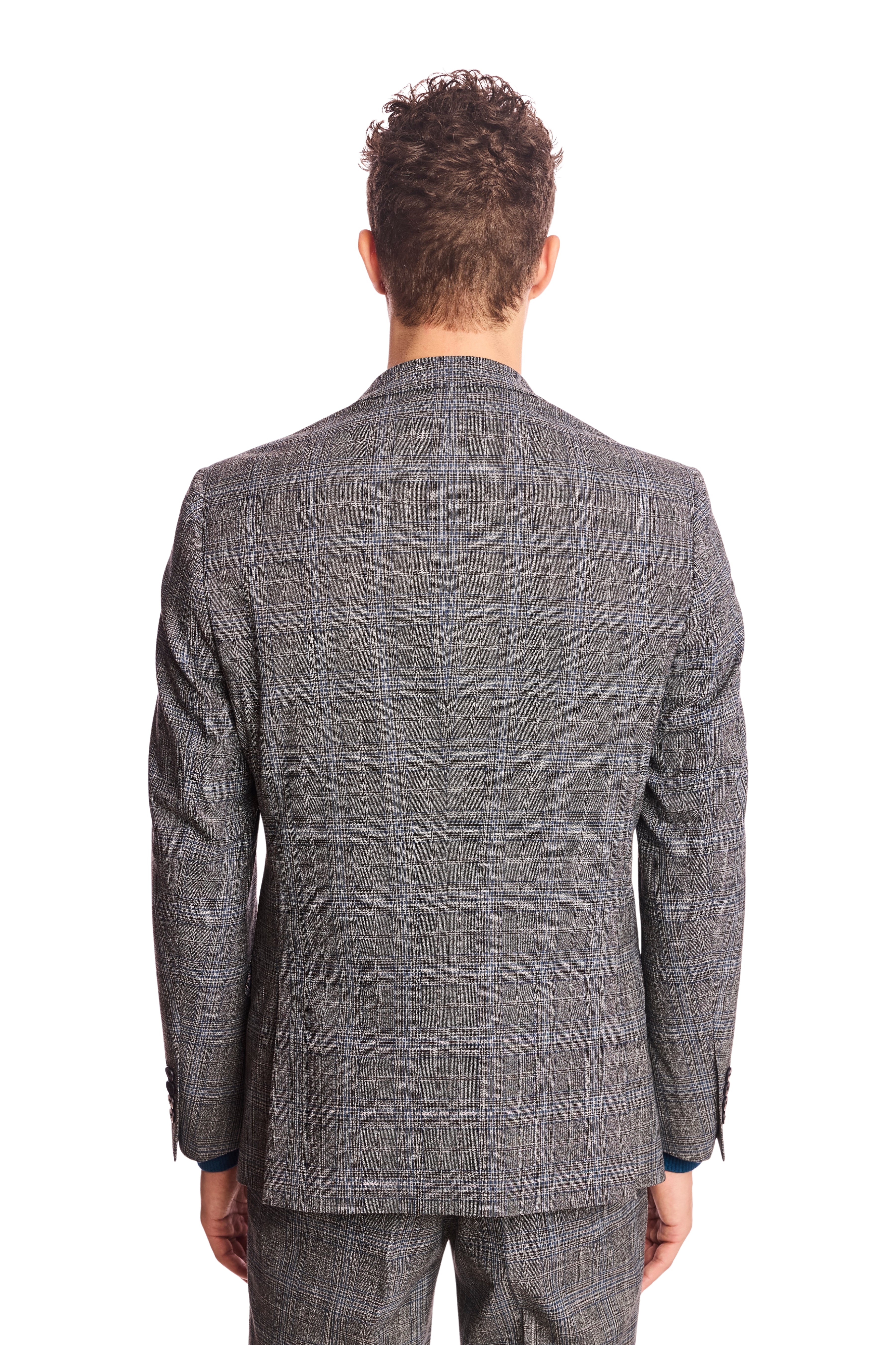 Ashton Peak Jacket - slim - Blue & Black Plaid