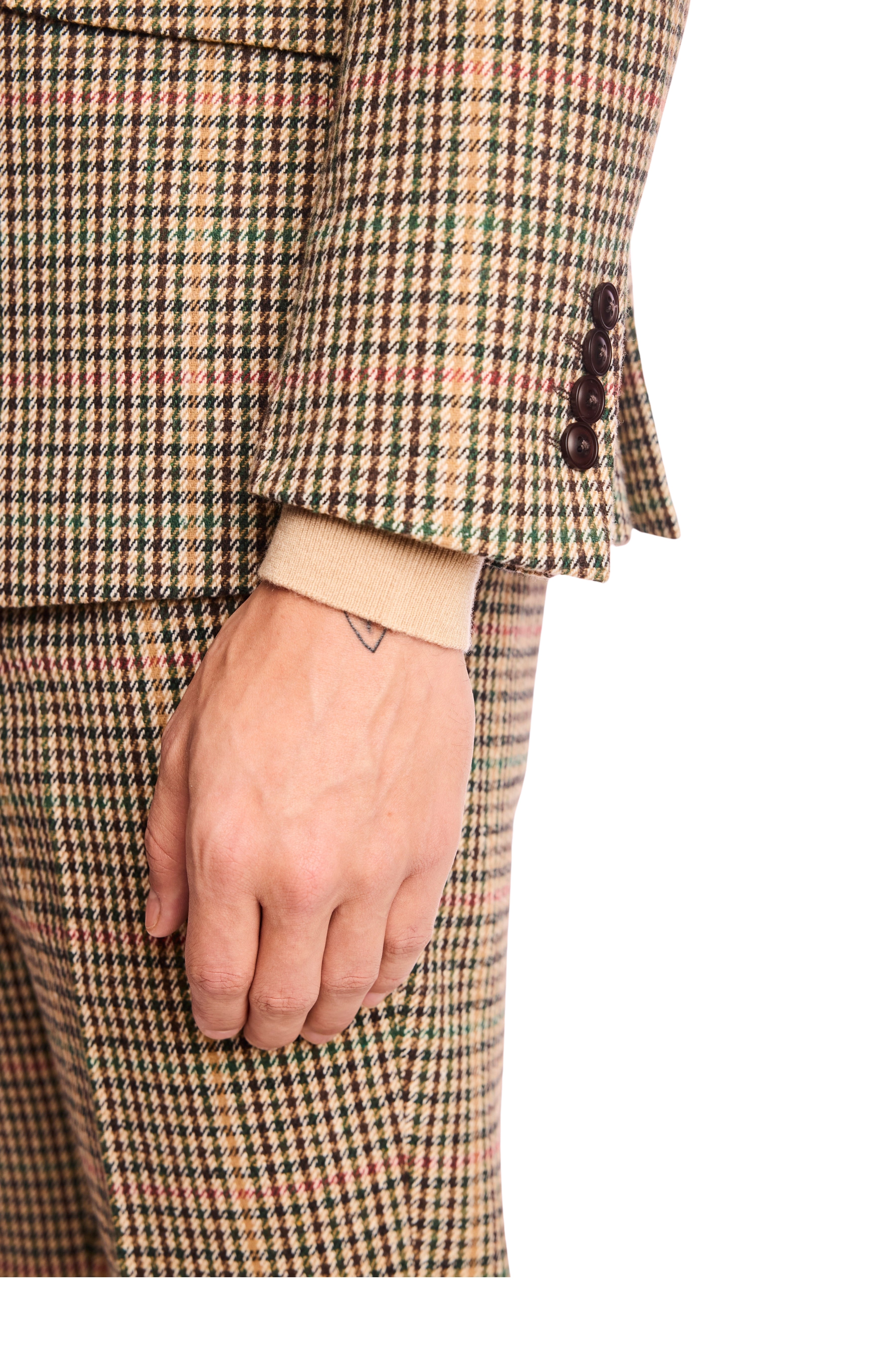 Ashton Peak Jacket - slim - Green Multi Houndstooth