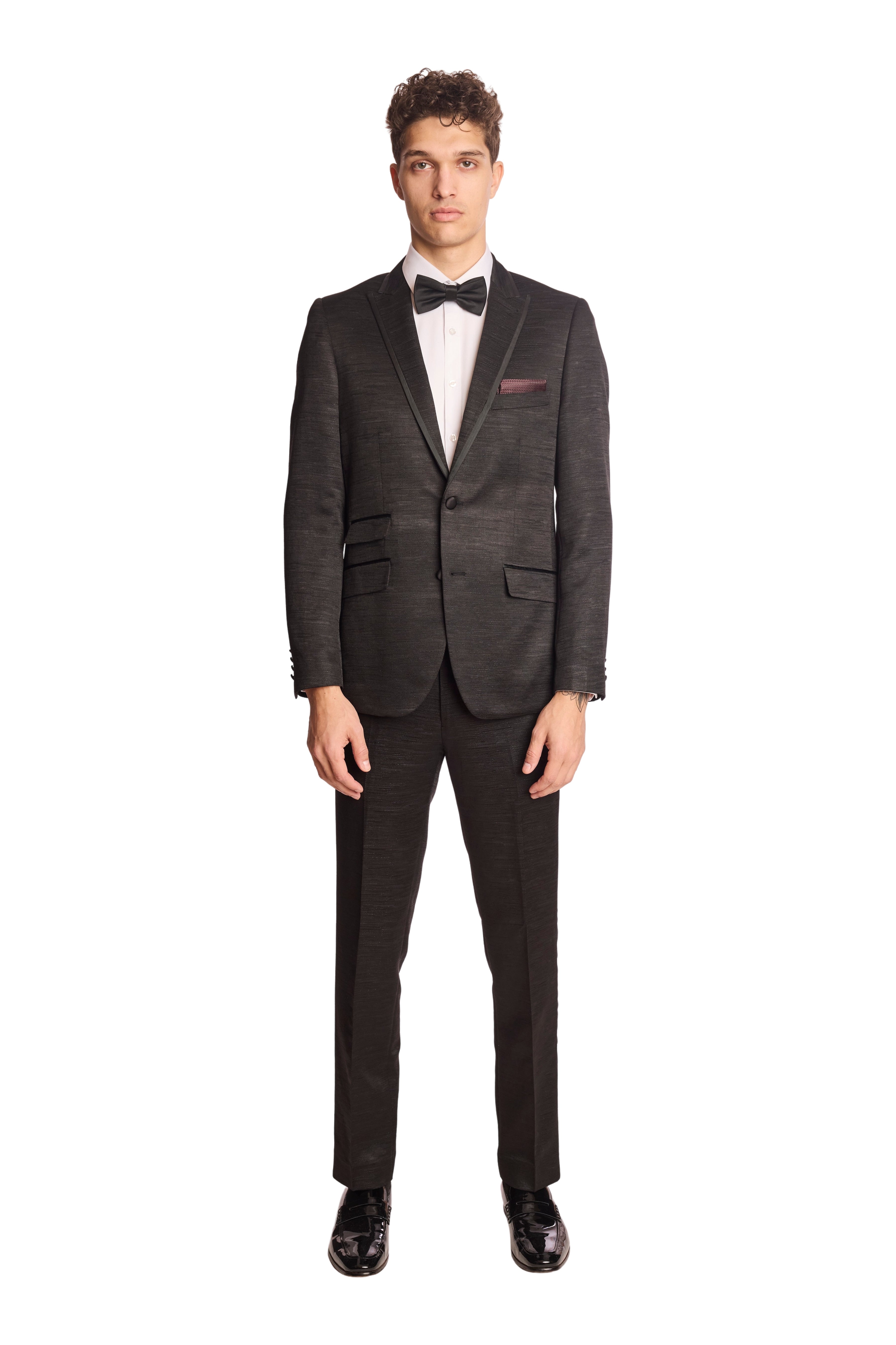 Grosvenor Peak Tux Jacket - slim - Black Jacquard