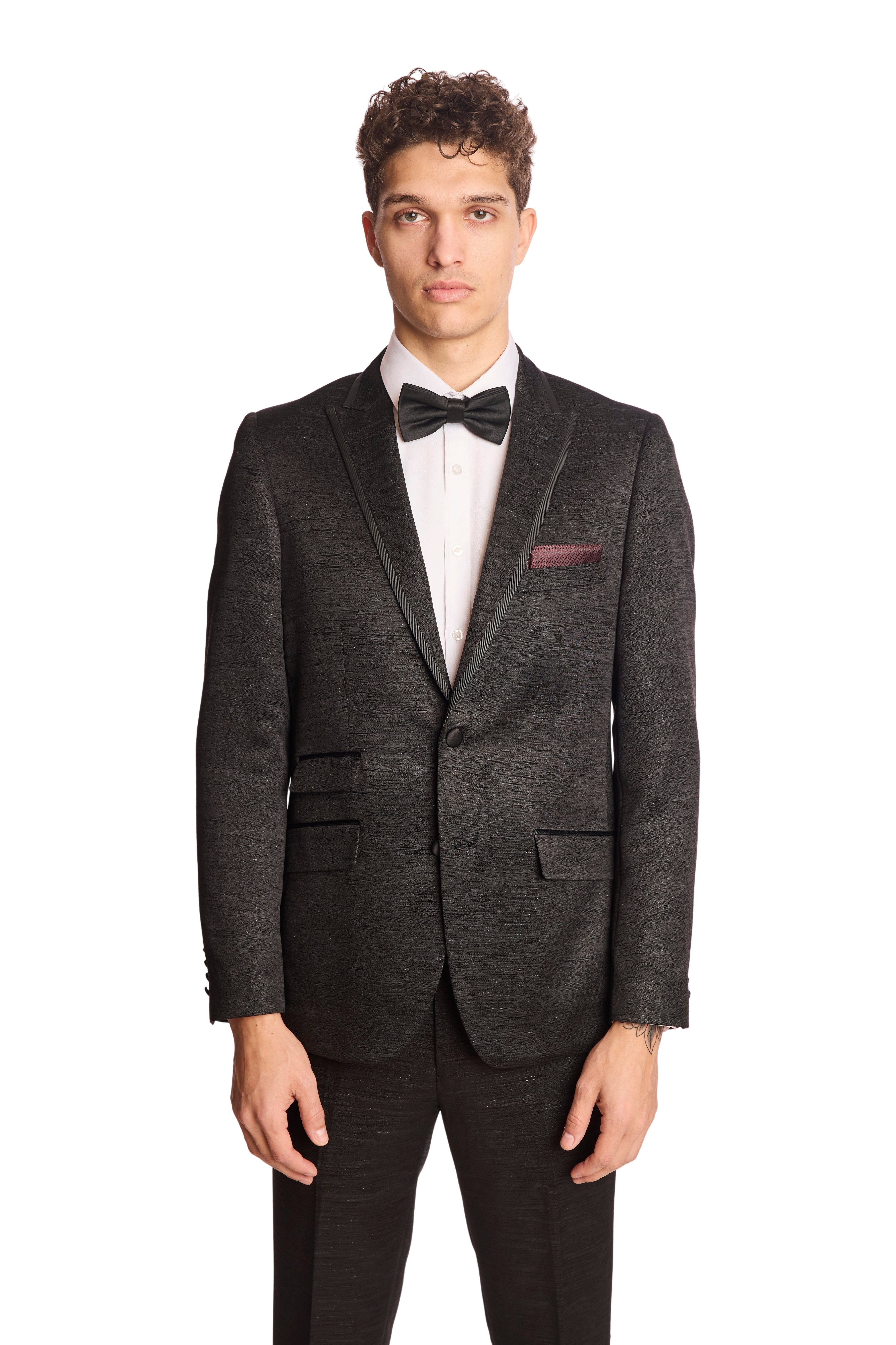 Grosvenor Peak Tux Jacket - slim - Black Jacquard