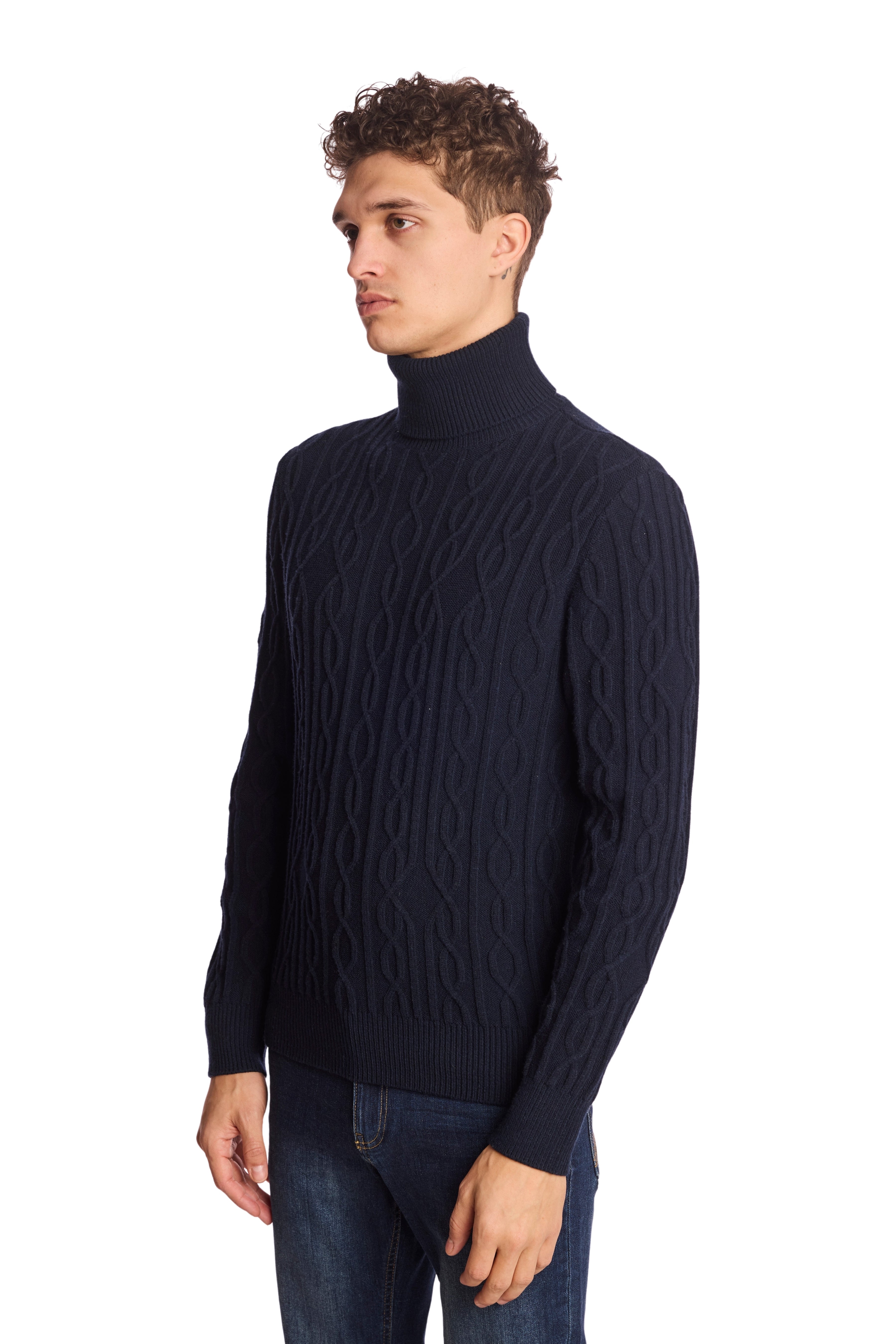 Chunky Turtleneck - Sapphire Navy