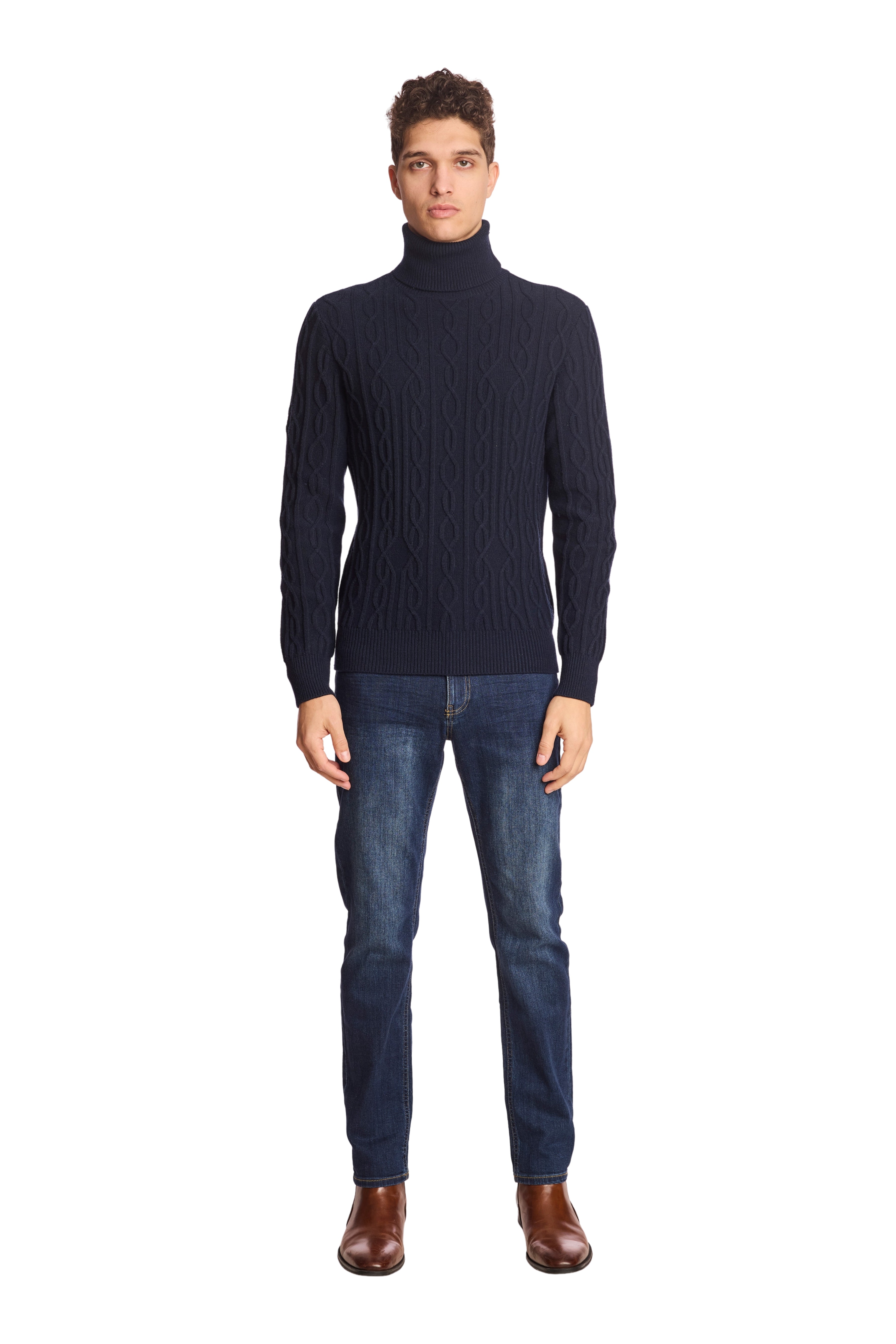 Chunky Turtleneck - Sapphire Navy