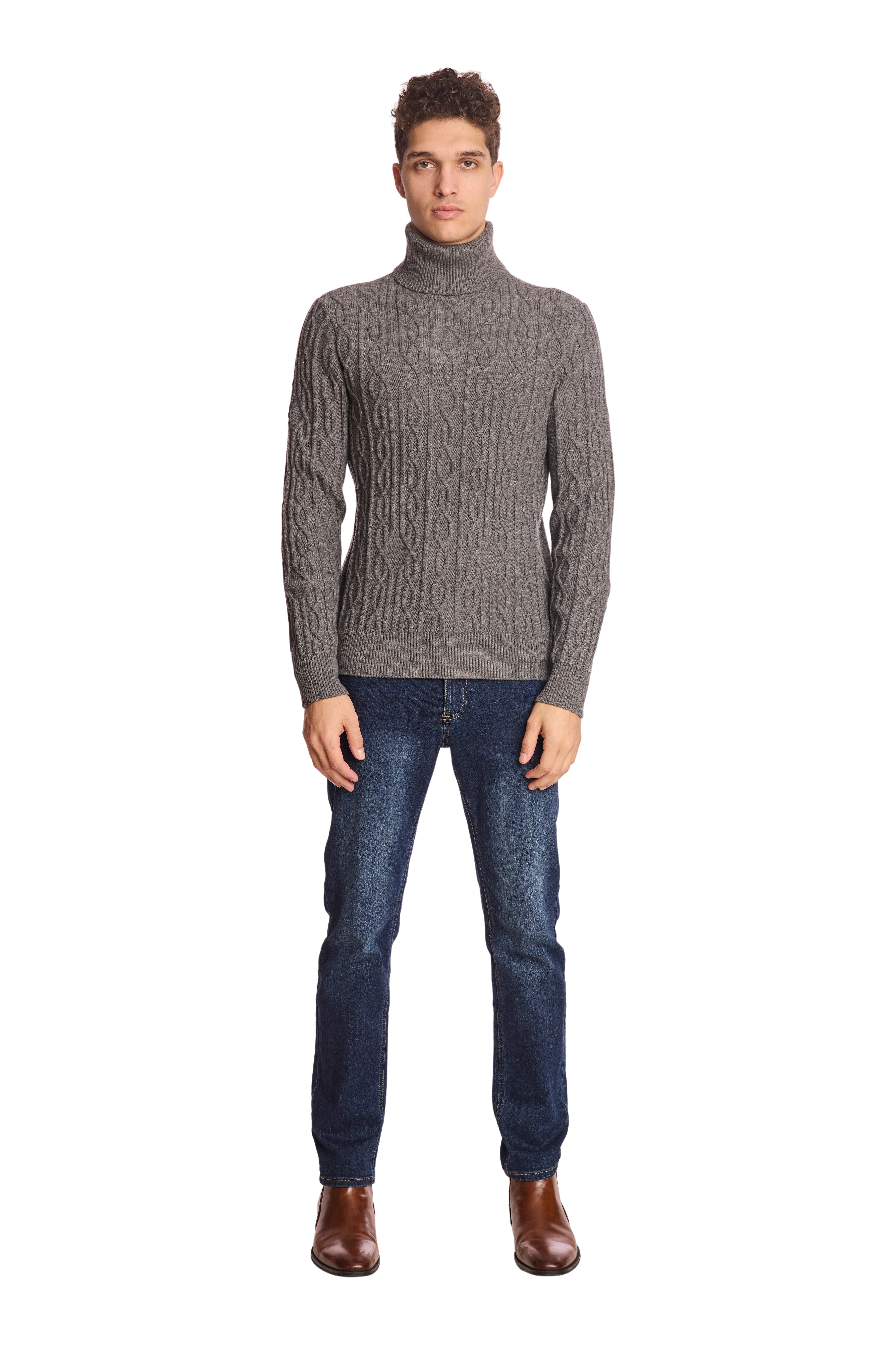 Chunky Turtleneck - Wolf Grey