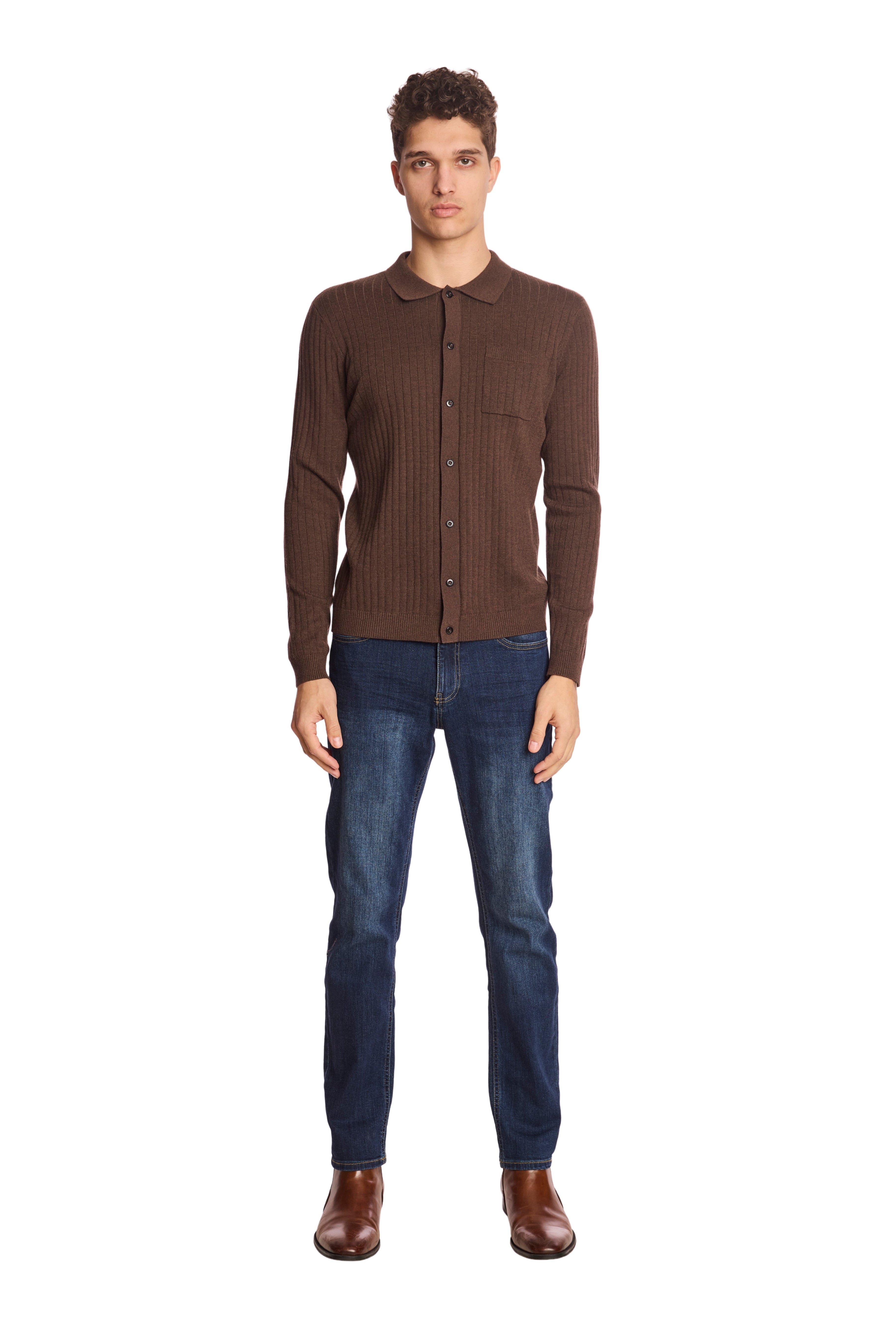 Full Placket Polo - Acorn