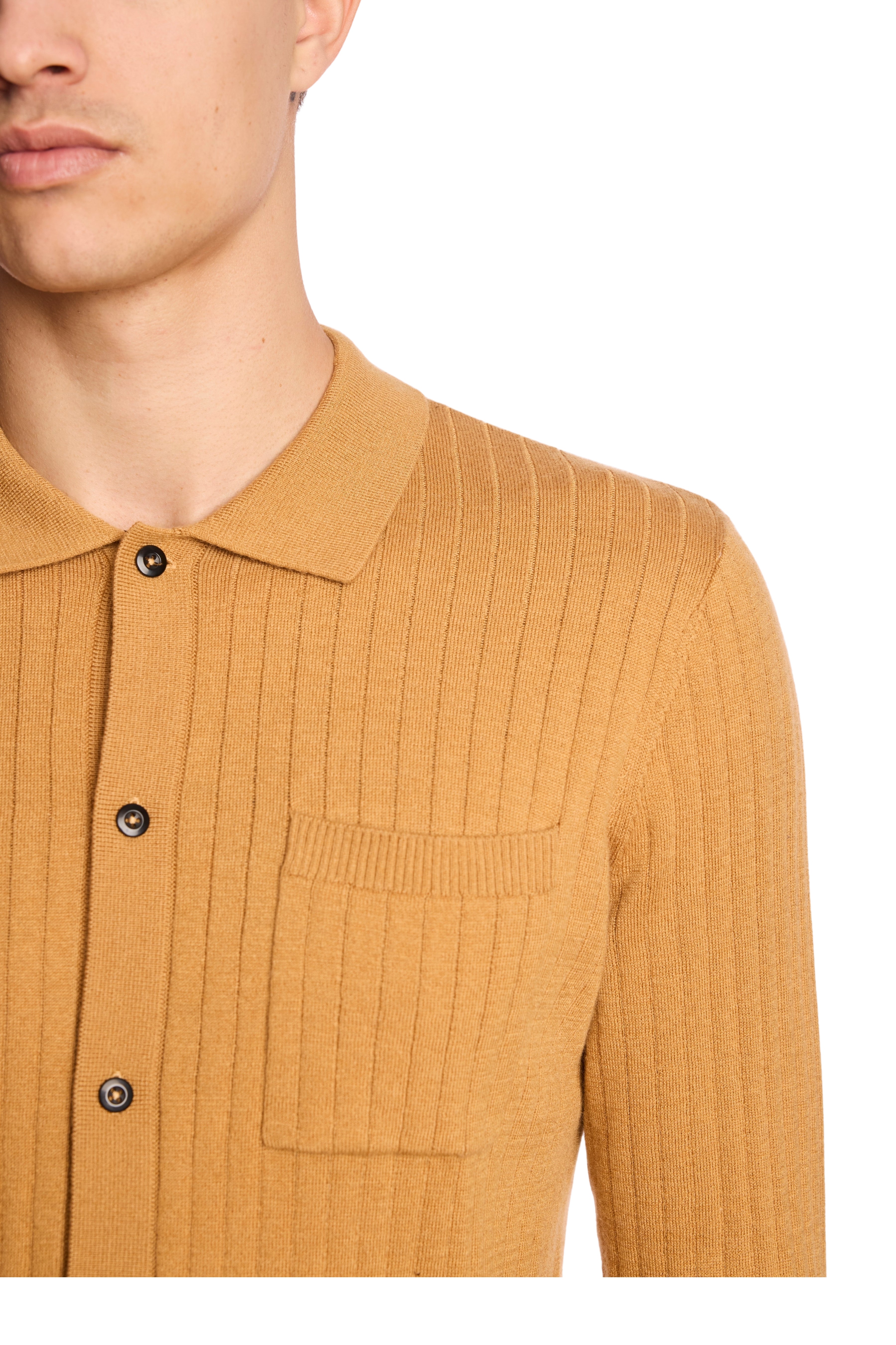 Full Placket Polo - Peanut Butter