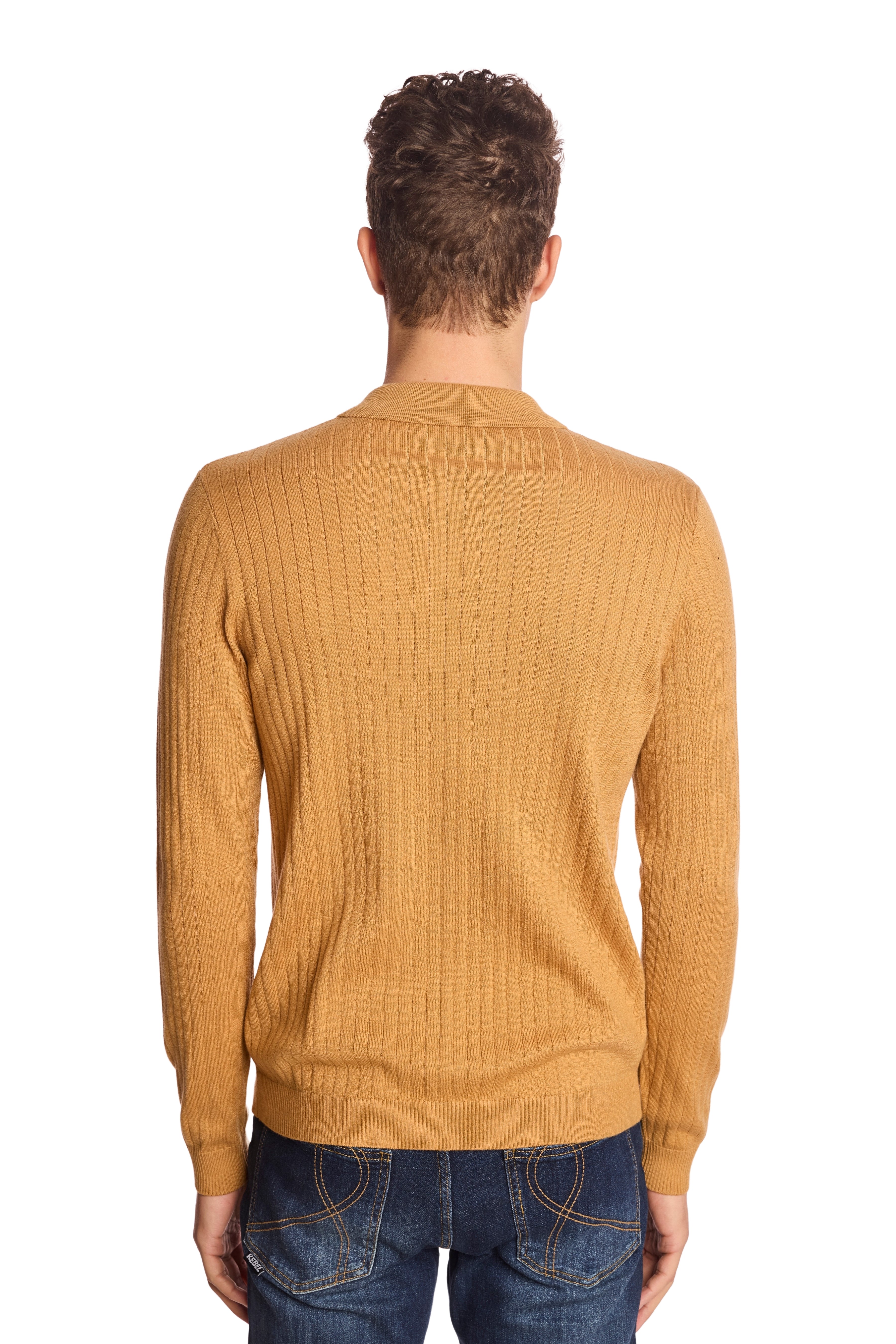 Full Placket Polo - Peanut Butter