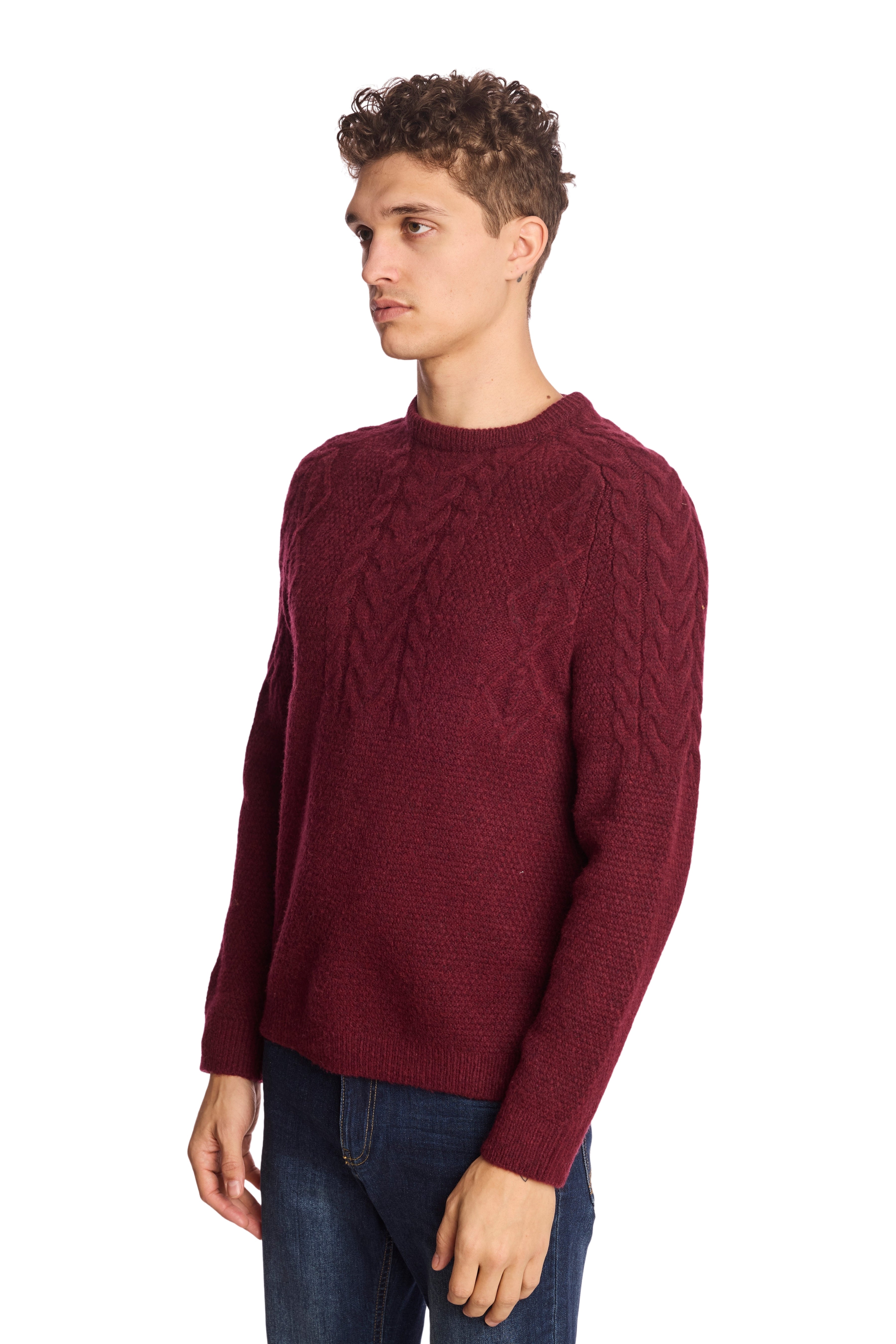 Crewneck Sweater - Dark Maroon