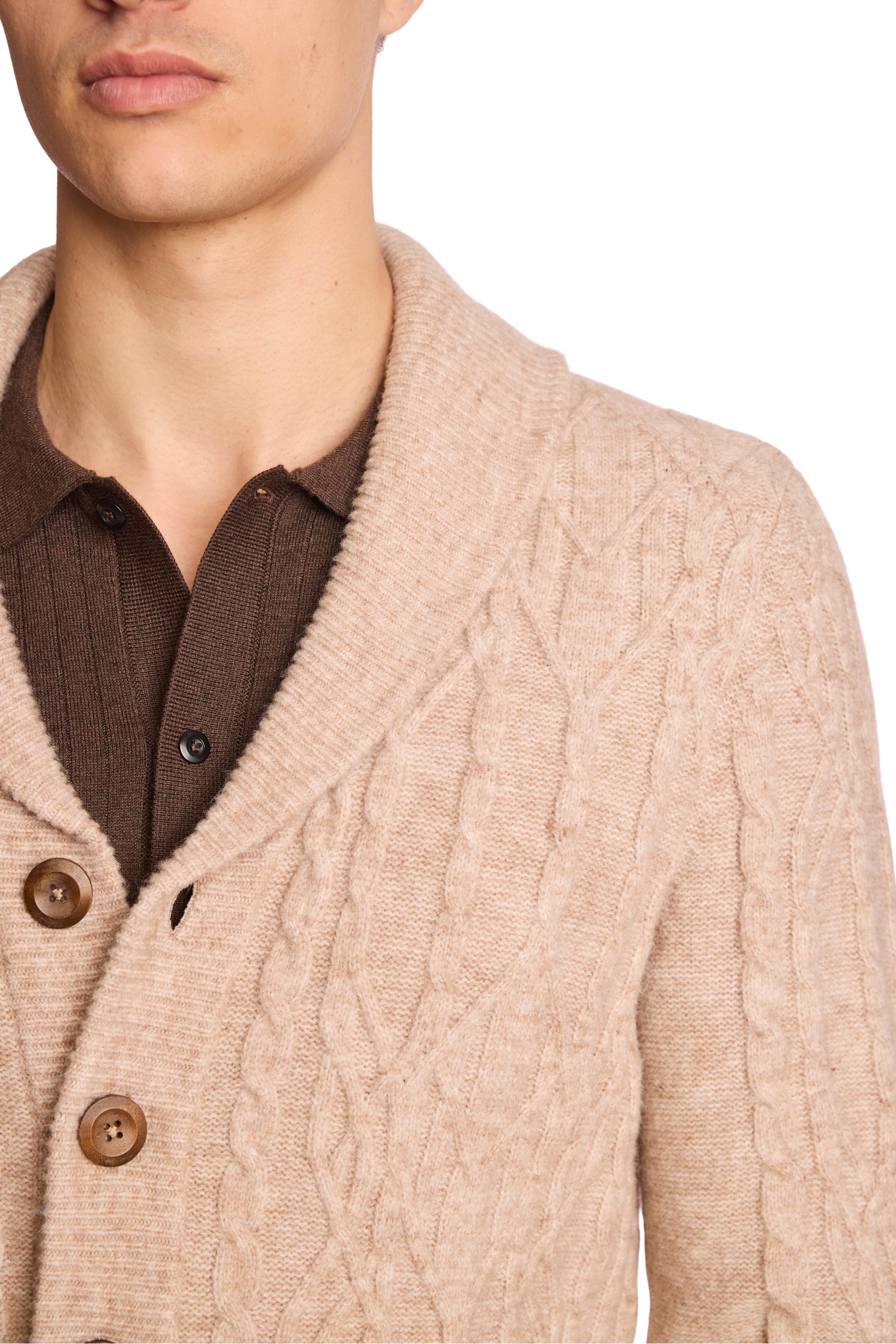 Shawl Collar Cardigan - Mist