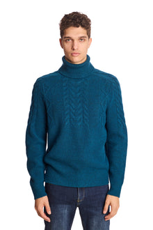  Chunky Turtleneck - Blue Whisp